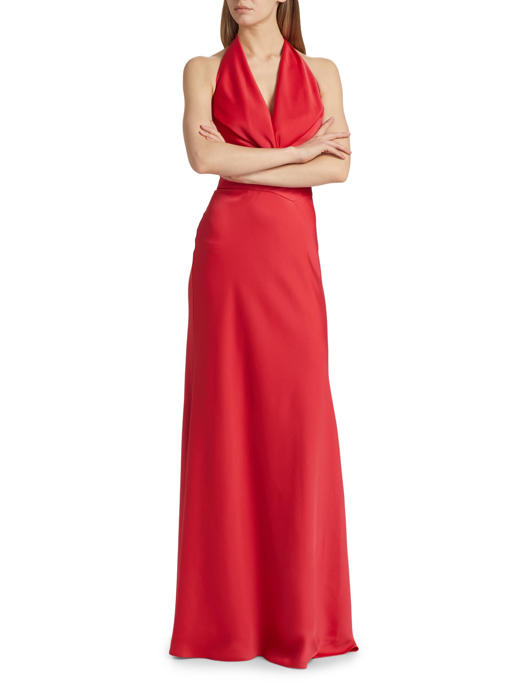 sachin and babi light blue dress Maria Lucia Hohan Roxene Gown in Sangria main image 0