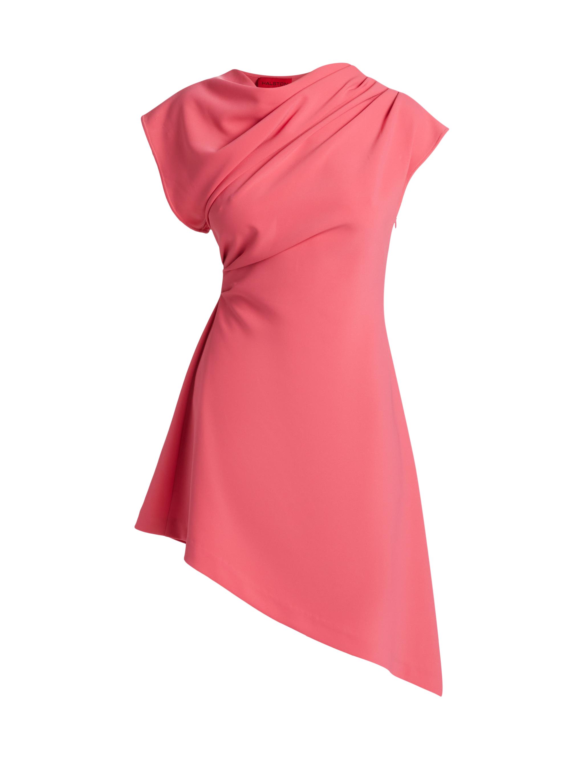 Halston Women's Jolie Crêpe Asymmetric Dress - Guava