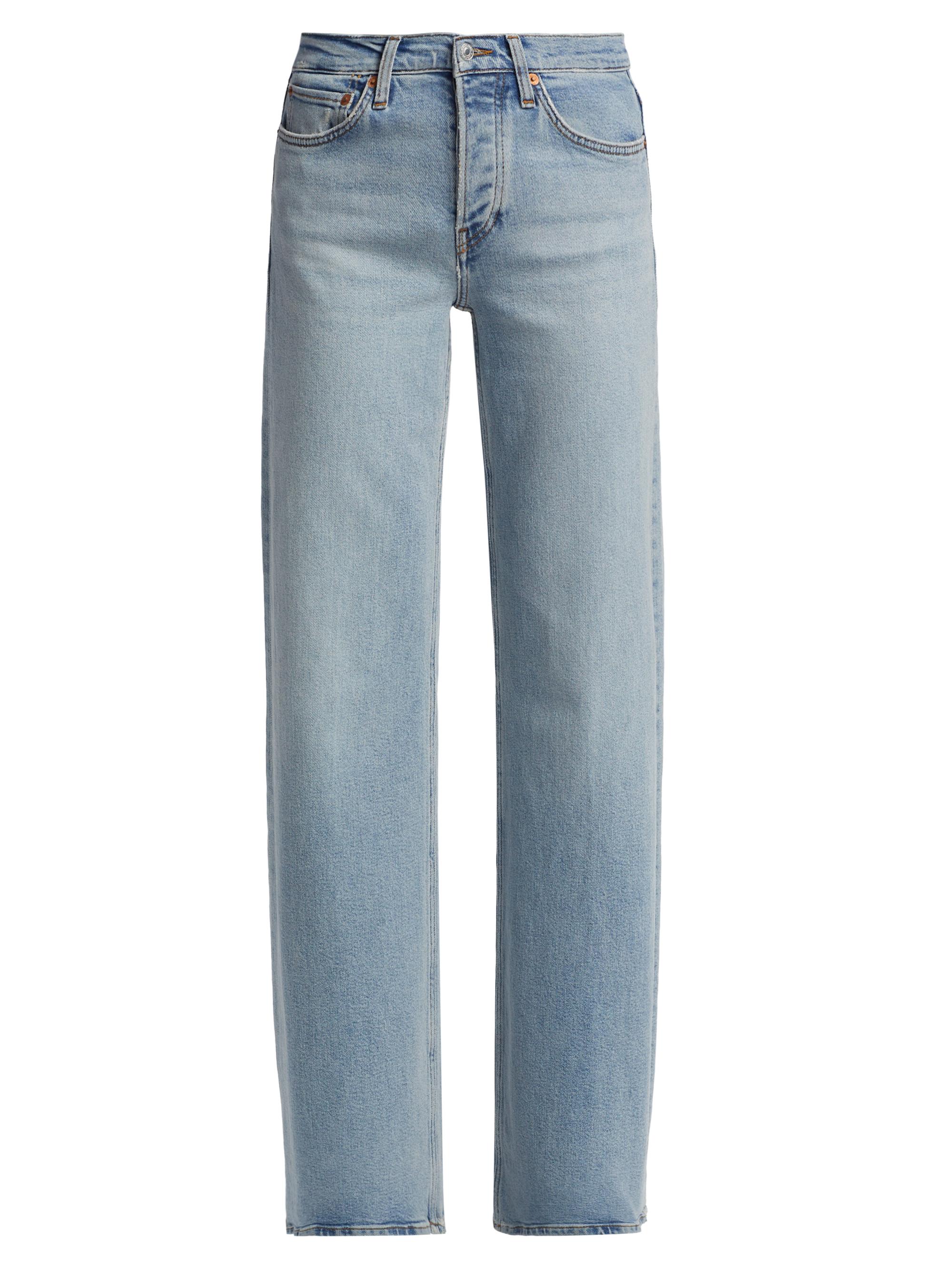 Re/done Women's Mid-Rise Wide-Leg Jeans - Mid Nineties