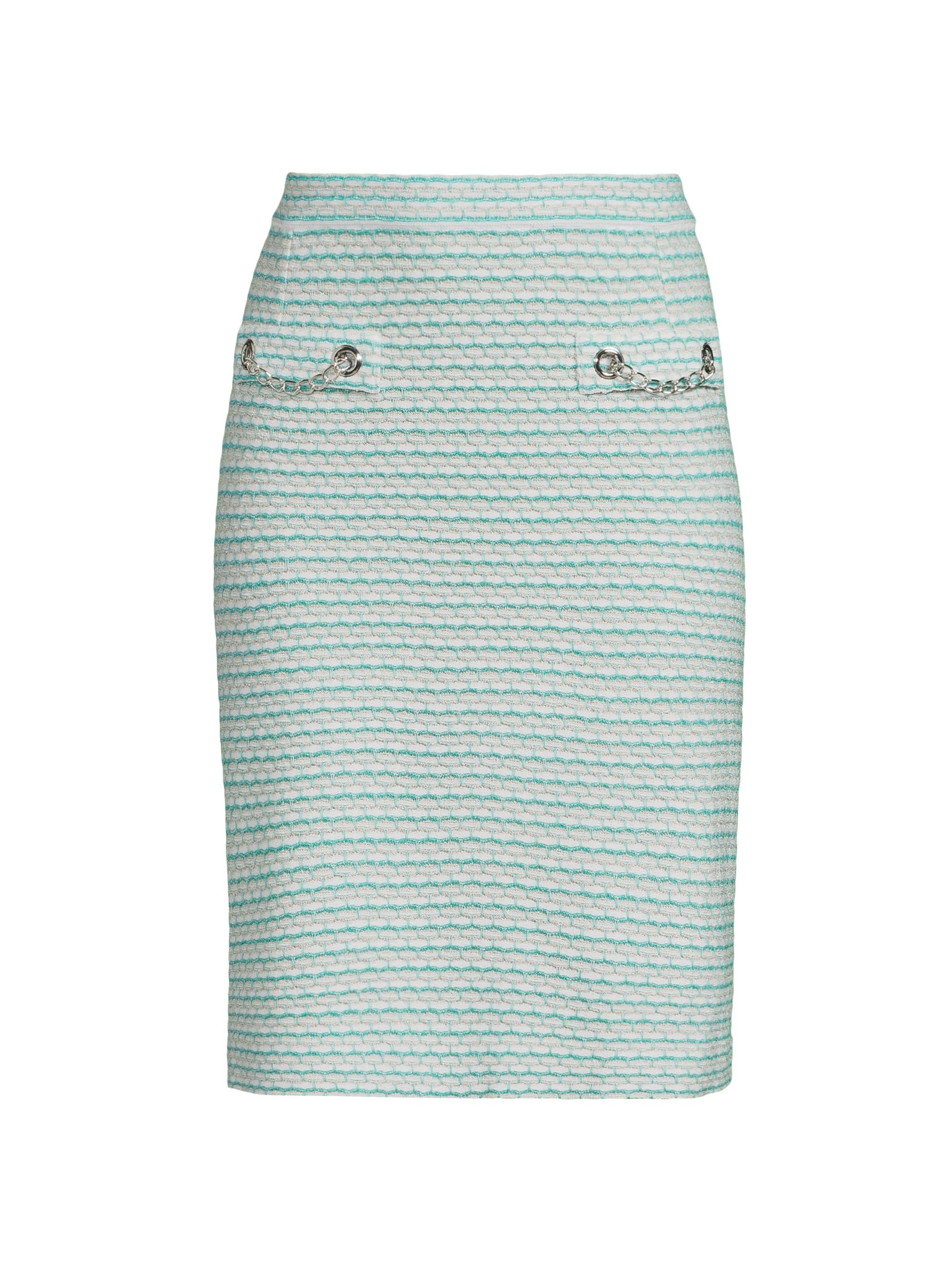 Ming Wang Women's Tanya Foster x  Tweed Pencil Knee-Length Skirt - Limestone Emerald