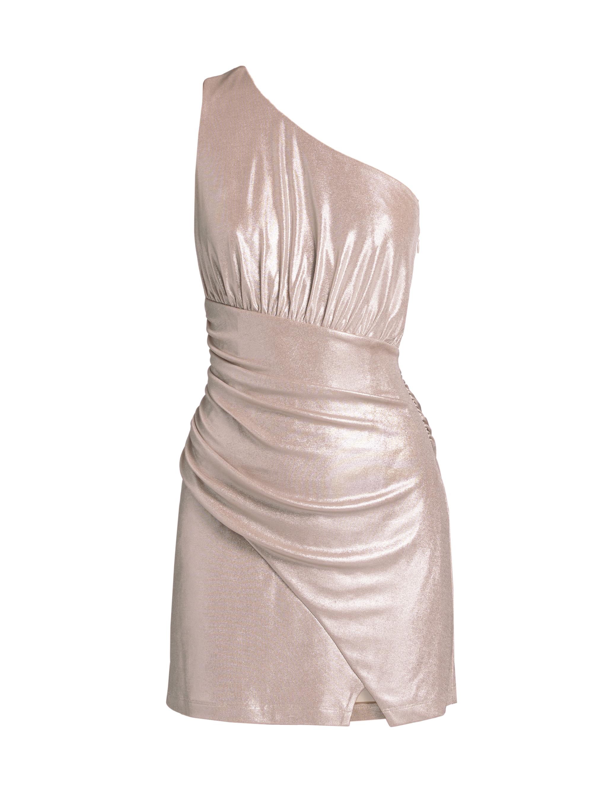 Ramy Brook Women's Amelie Metallic One-Shoulder Minidress - Blush Knit