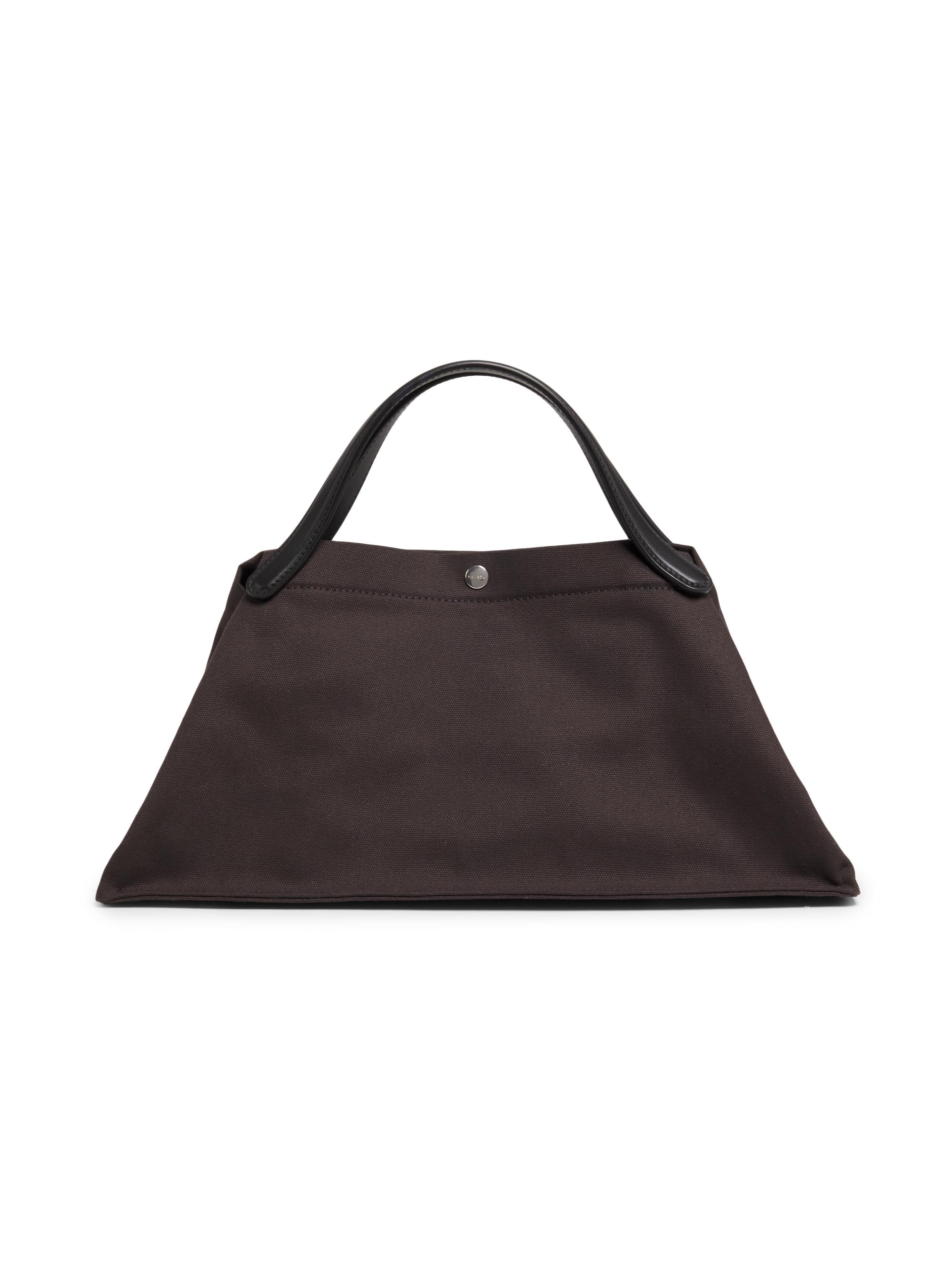 The Row Women's Idaho Canvas Top Handle Bag - Dark Grey Ans