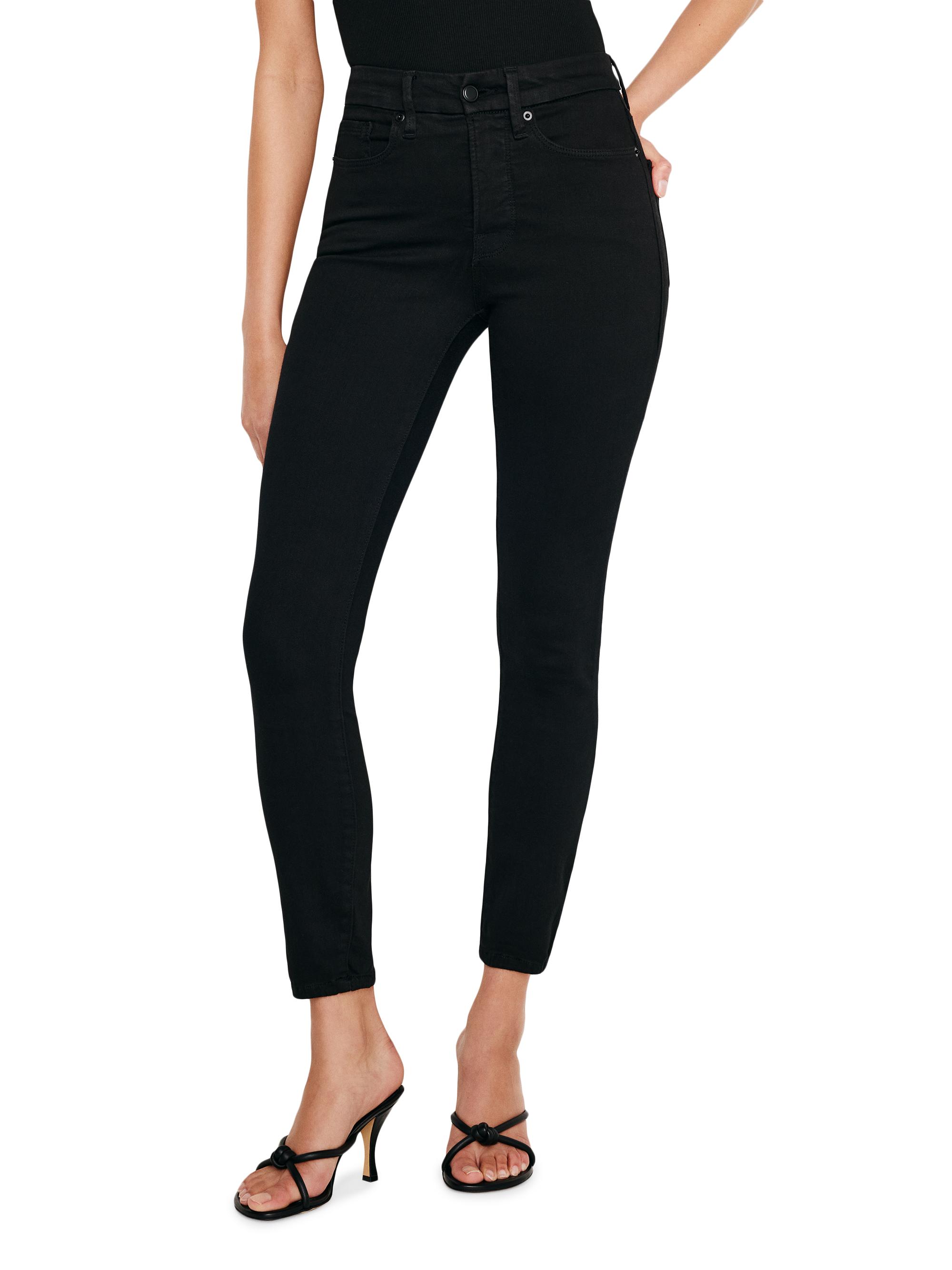 Good American Women's Good Legs Crop Skinny Jeans - Black