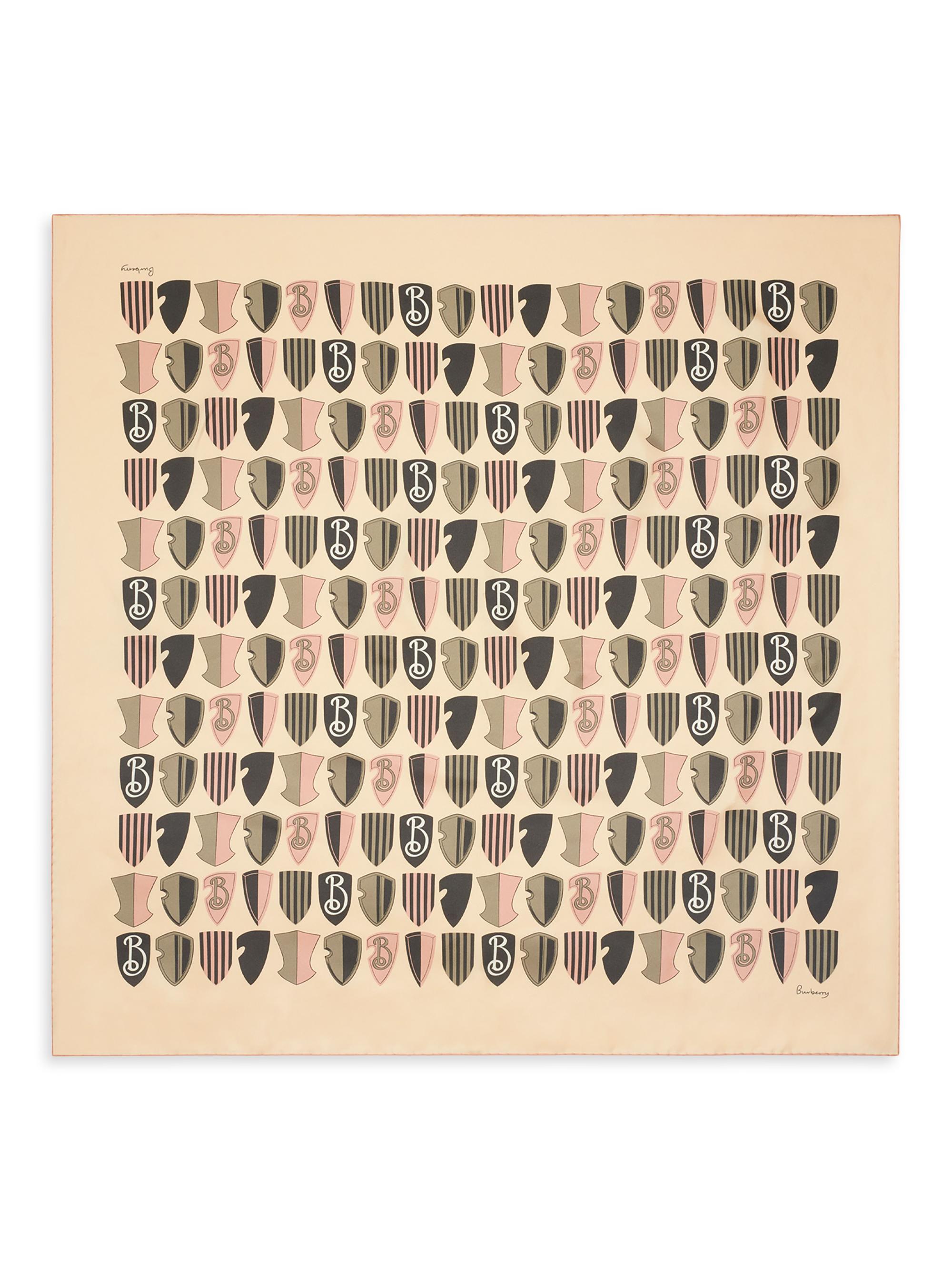 Burberry Women's Geometric Shield Silk Scarf - Hazelwood
