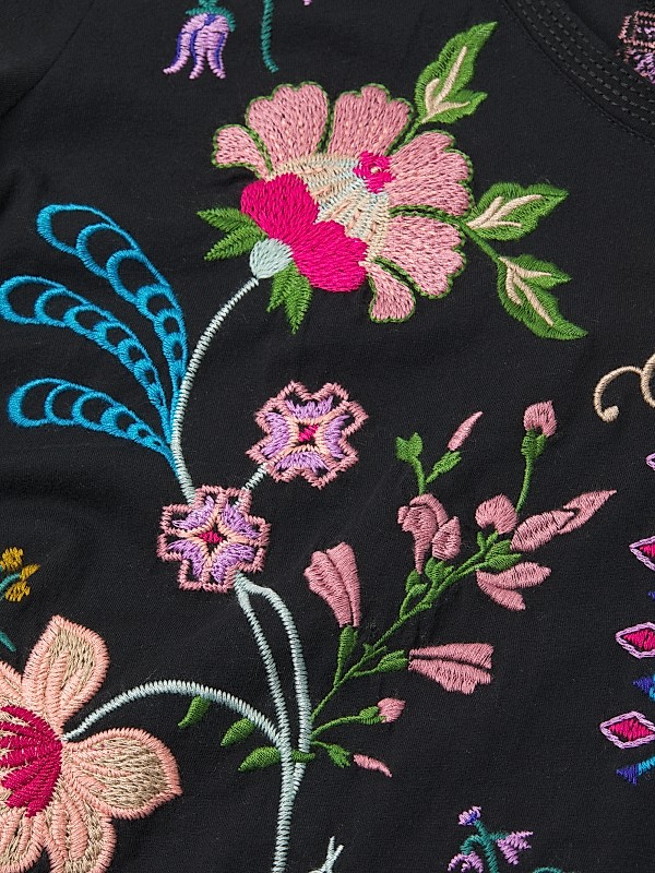 Shop Johnny Was Trapunto Embroidered V-Neck Top | Saks Fifth Shop Johnny Was Trapunto Embroidered V-Neck Top | Saks Fifth