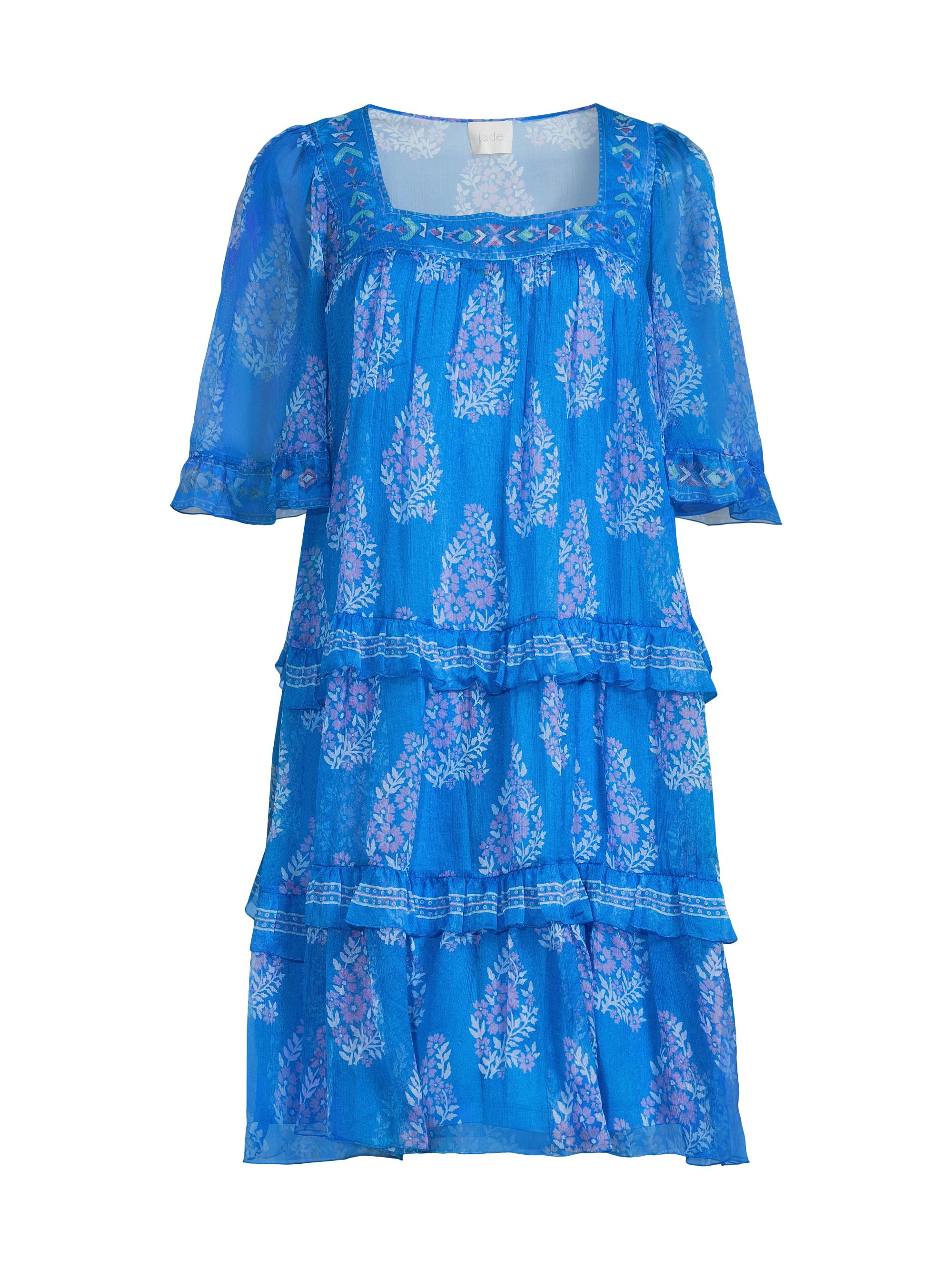 Johnny Was Women's Wrenn Printed Silk Tiered Minidress - Carolyne