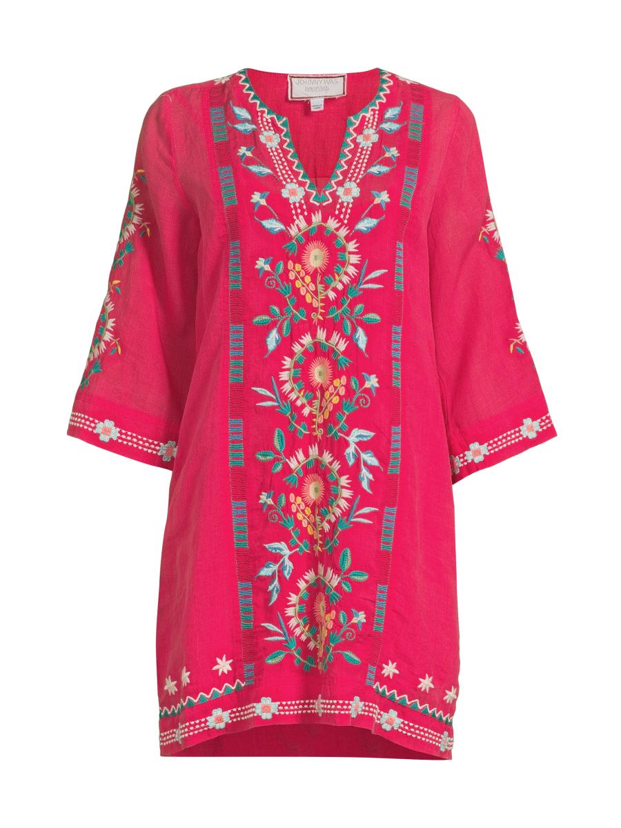 Johnny Was Embroidered Swing Dress | Saks Fifth Avenue