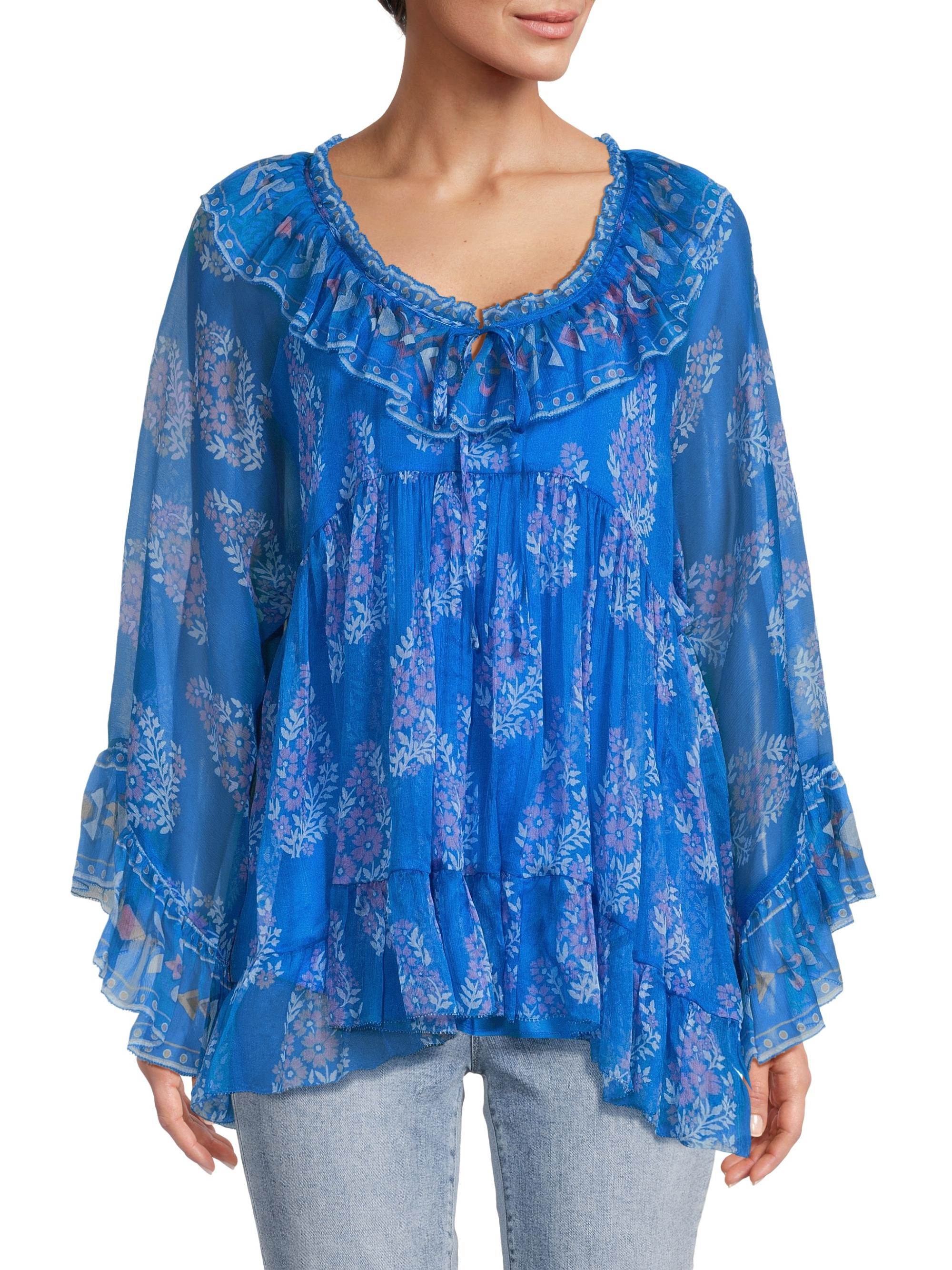 Johnny's - ゆぴ Johnny Was Gal Ruffle Tie Blouse | Saks Fifth Avenue