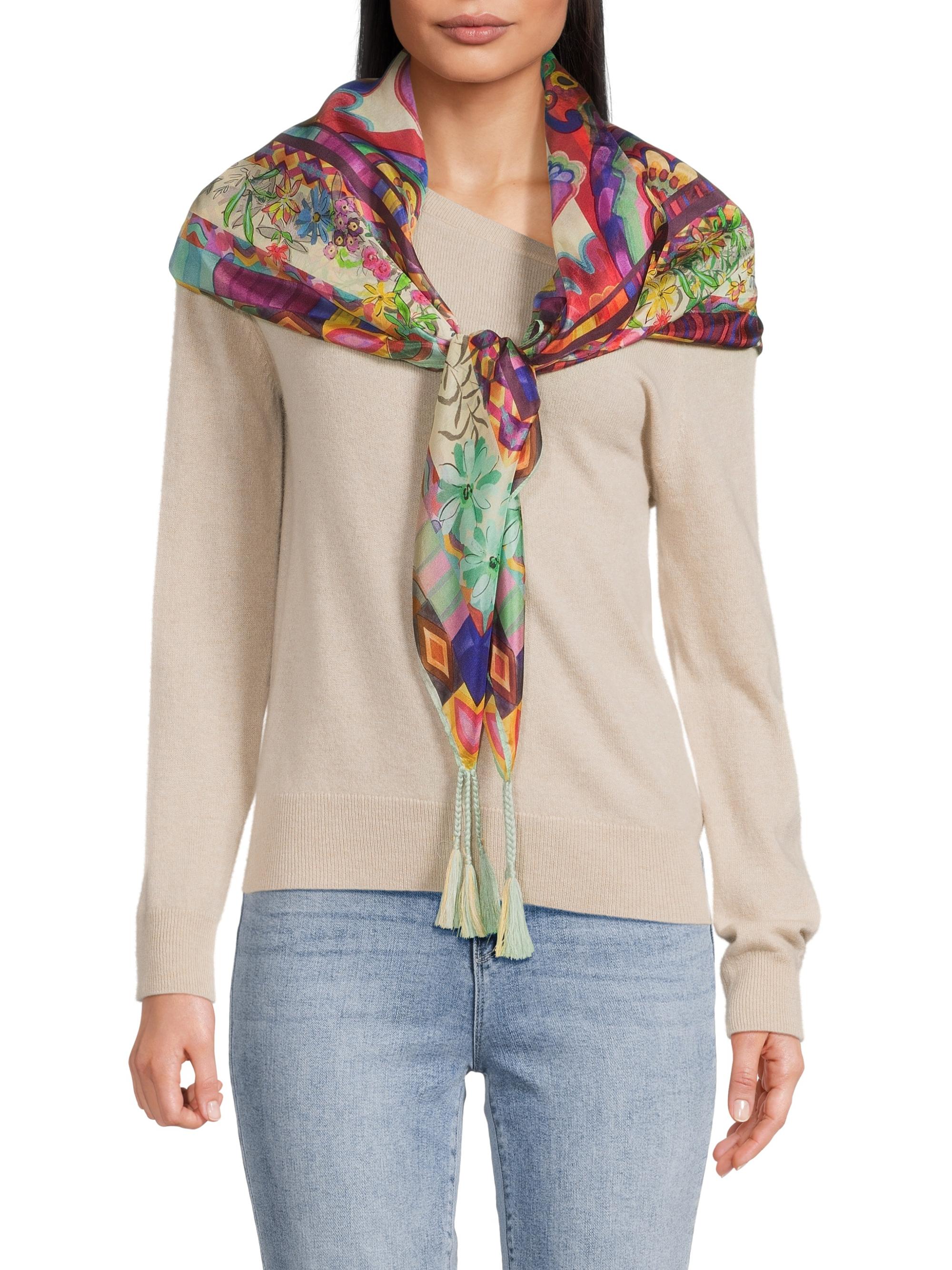 Johnny Was Women's Mcanna Printed Silk Scarf - Mcanna Scarf