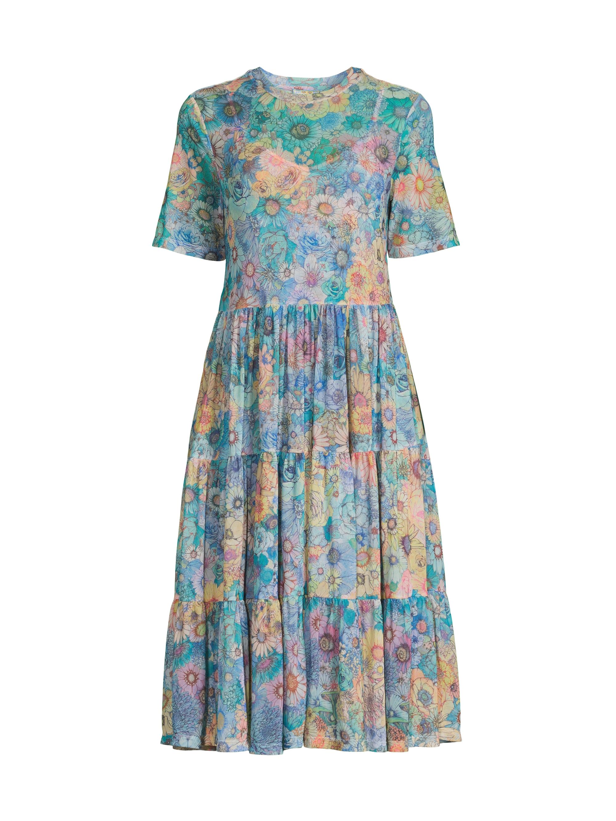 Johnny Was Mesh Tiered Slip Dress Saks Fifth Avenue