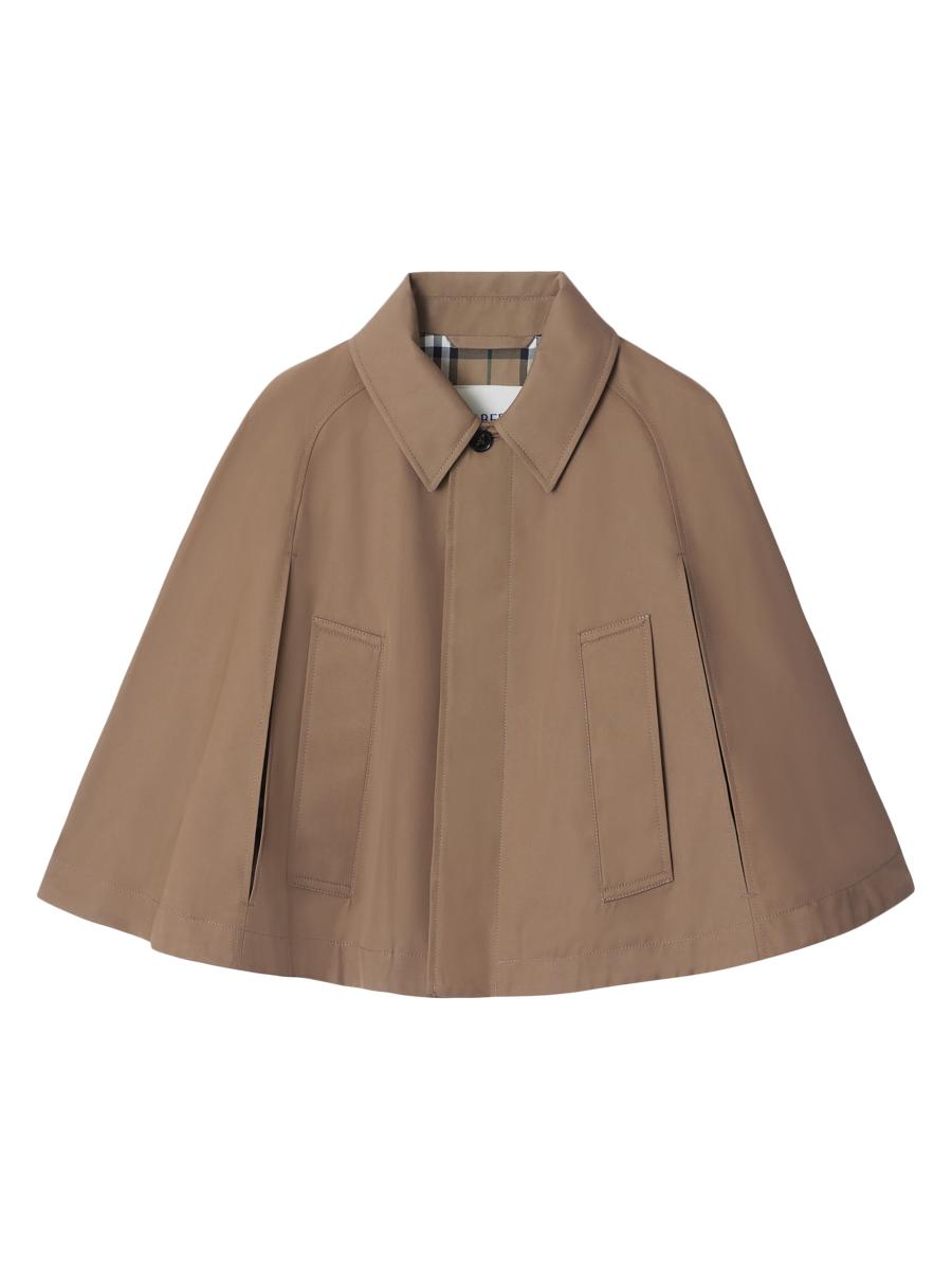 【関税&送料込】Burberry Cotton Cape With Traditional Check Burberry Giant Check Colorblock Cape | Saks Fifth Avenue