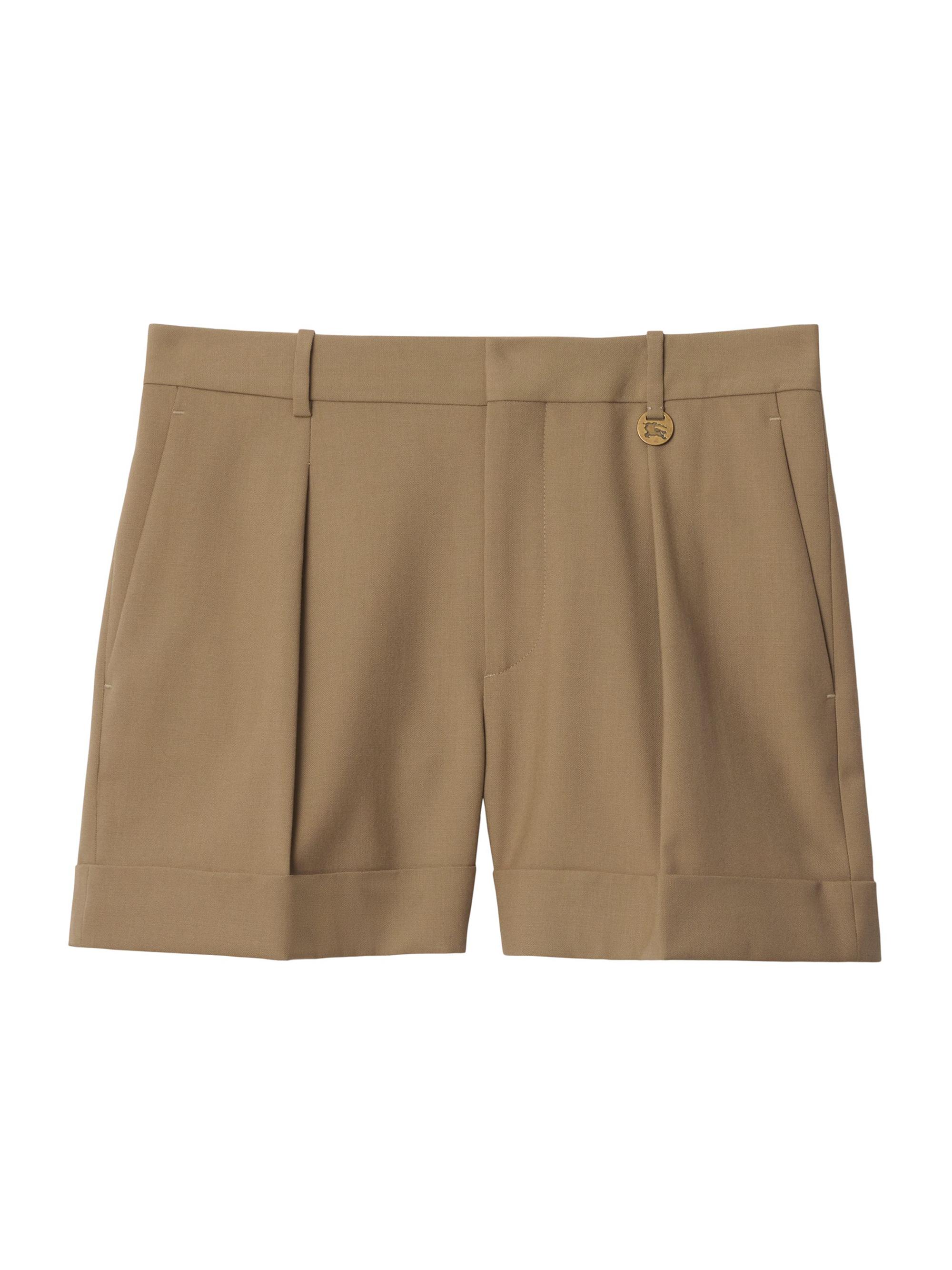 Burberry Women's Pleated Wool Shorts - Puddle