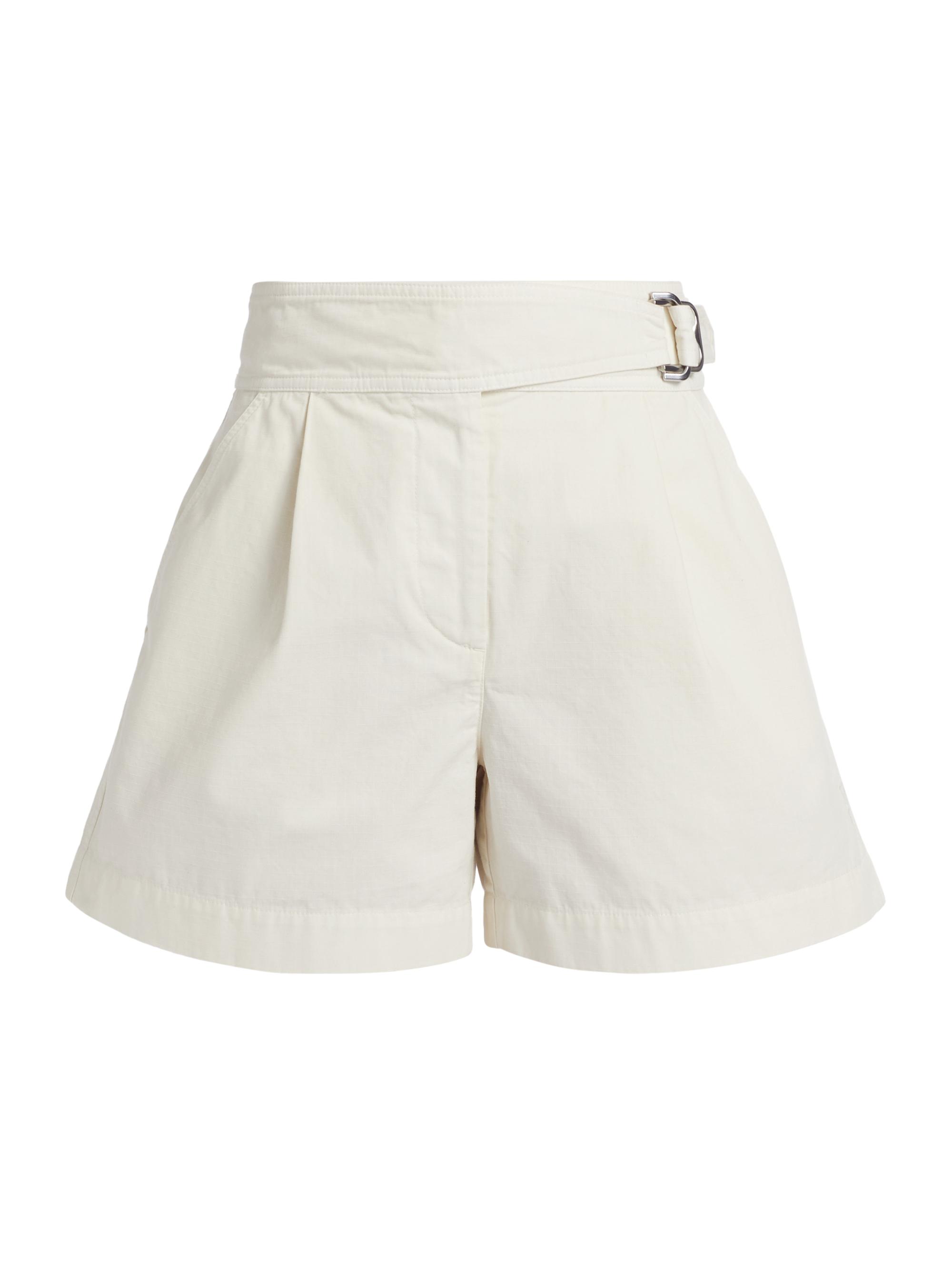 Burberry Women's Belted Cotton Shorts - Off White