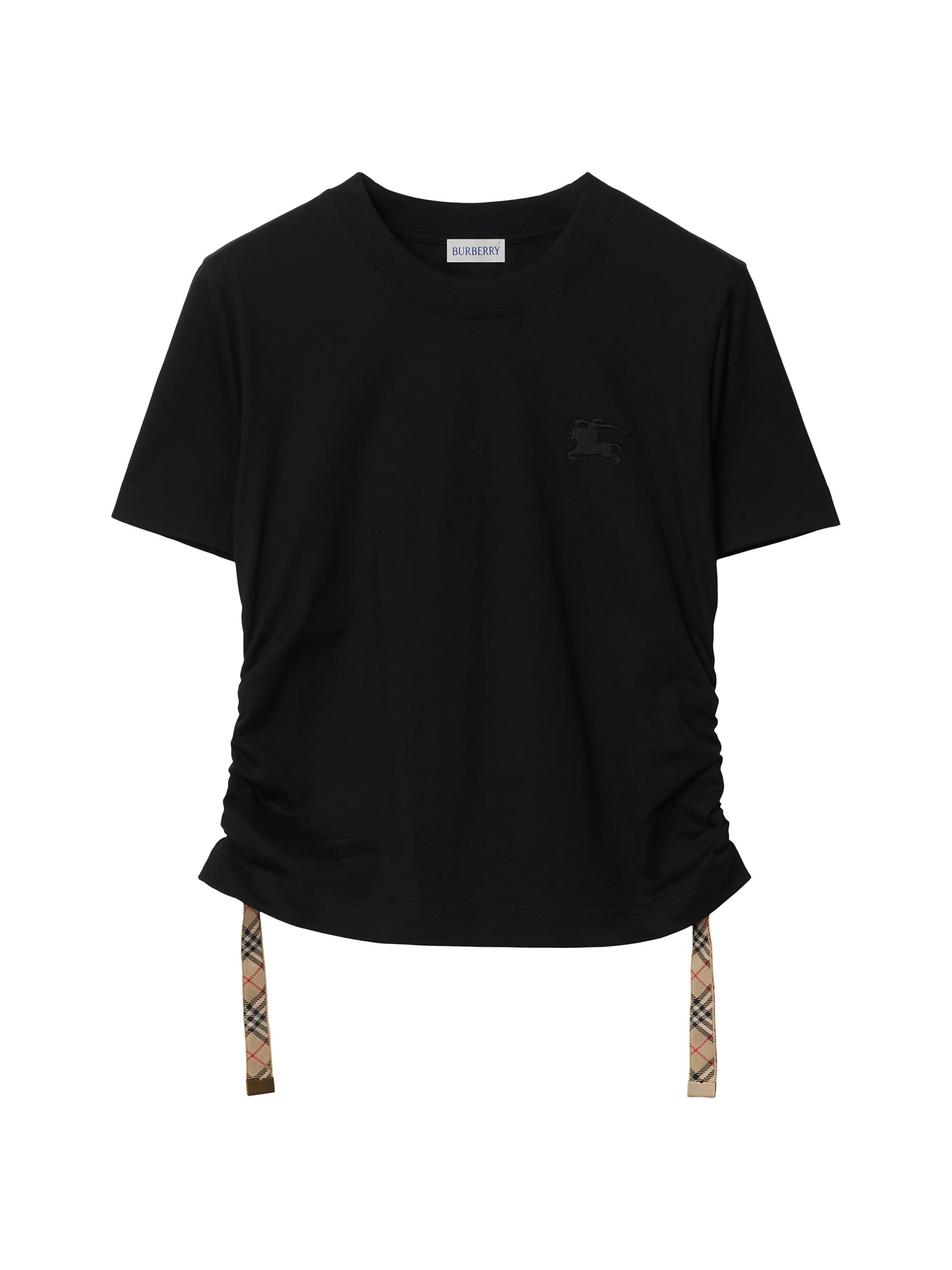 Burberry Check-Trimmed Cotton T-Shirt | Saks Fifth Avenue