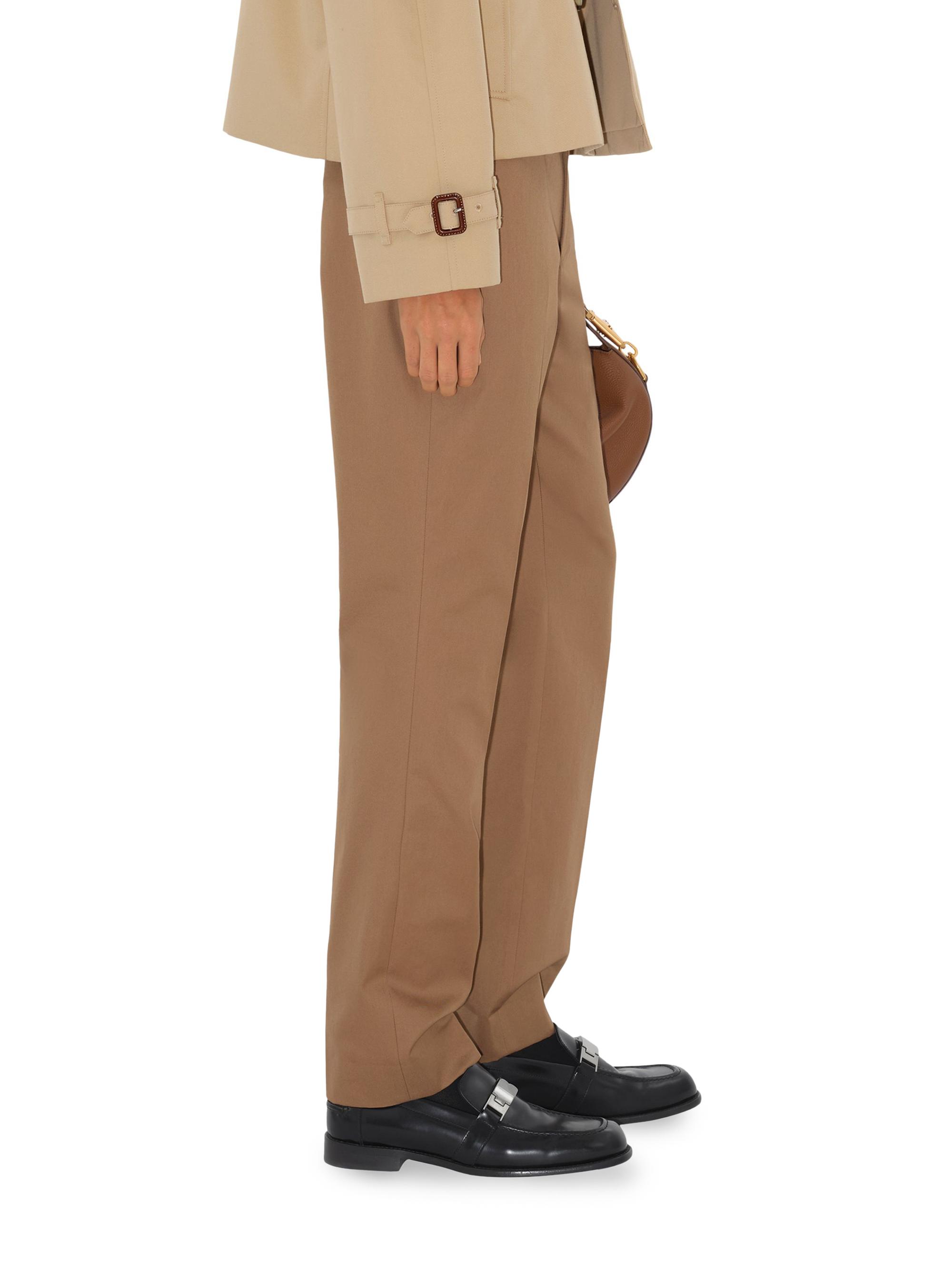 Burberry Pleated Cotton Straight-Leg Pants | Saks Fifth Avenue