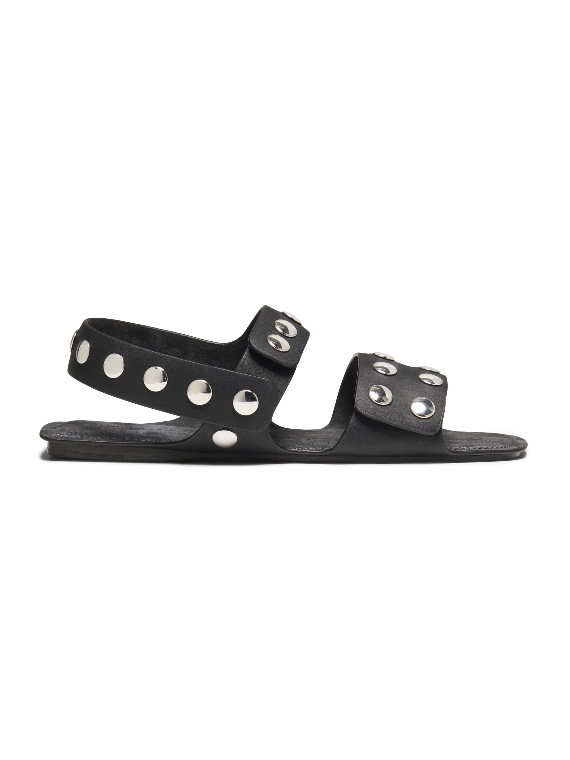 Khaite Women's Boden Leather Studded Sandals - Black