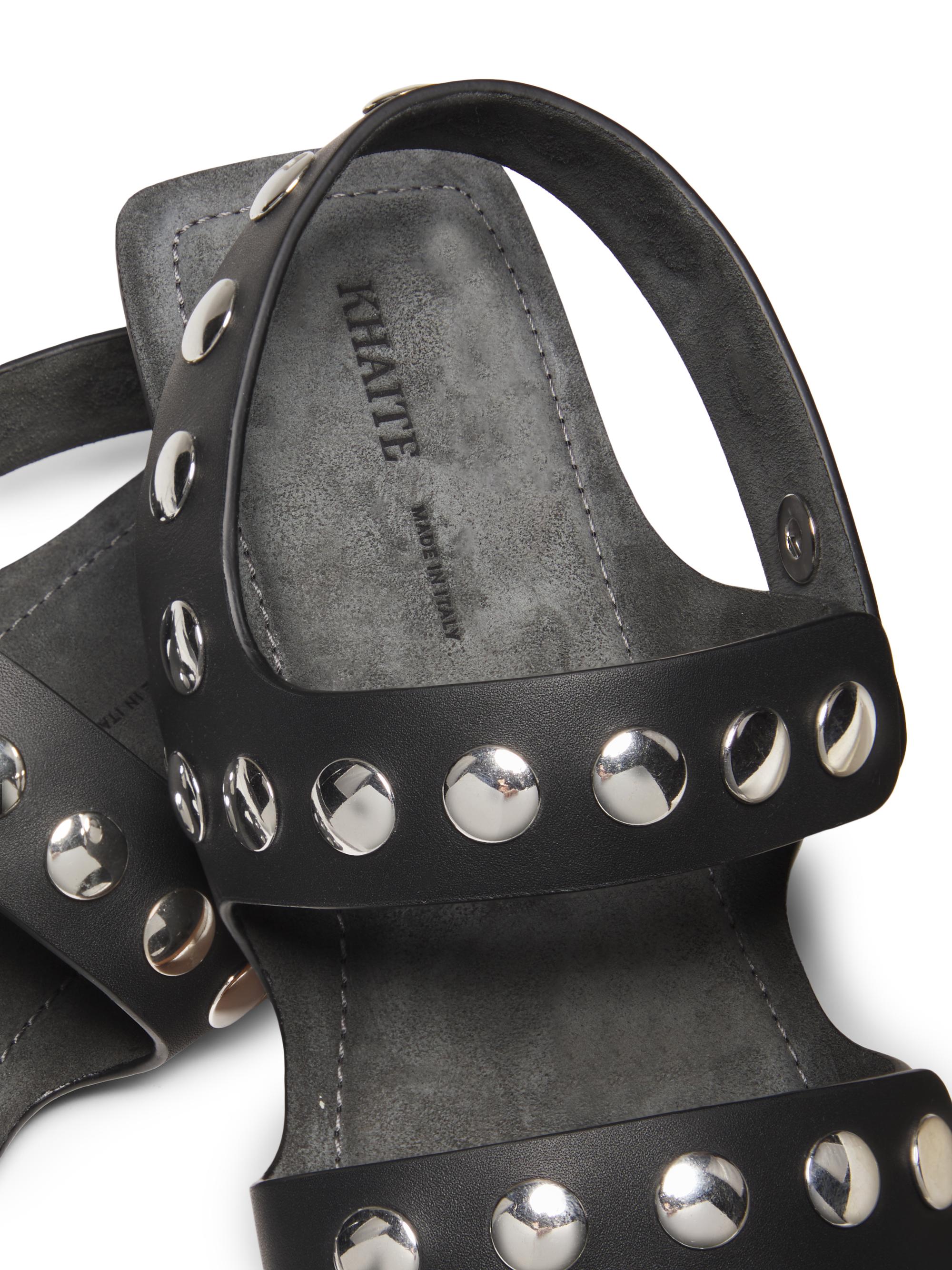 Khaite Boden Leather Studded Sandals | Saks Fifth Avenue