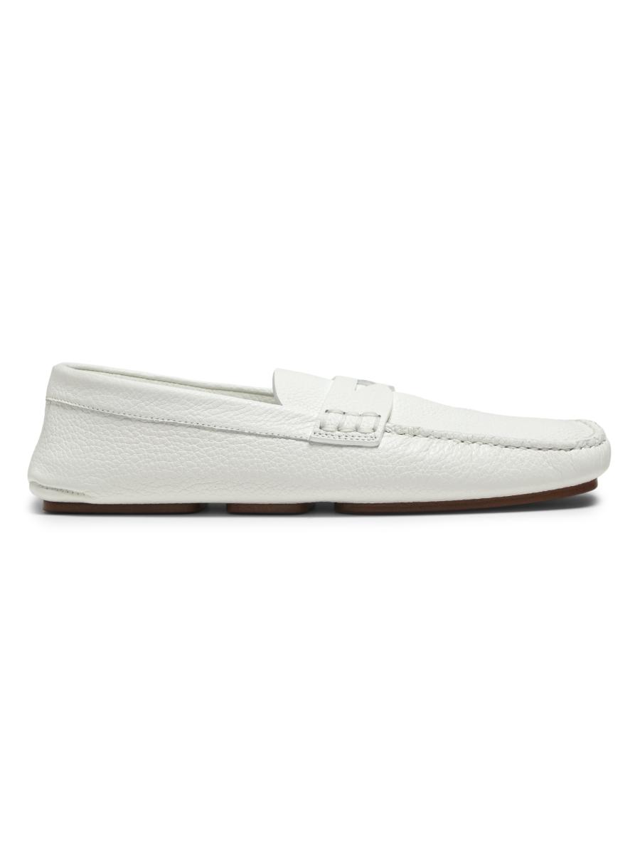 Khaite Women's Billy Leather Driving Loafers In White