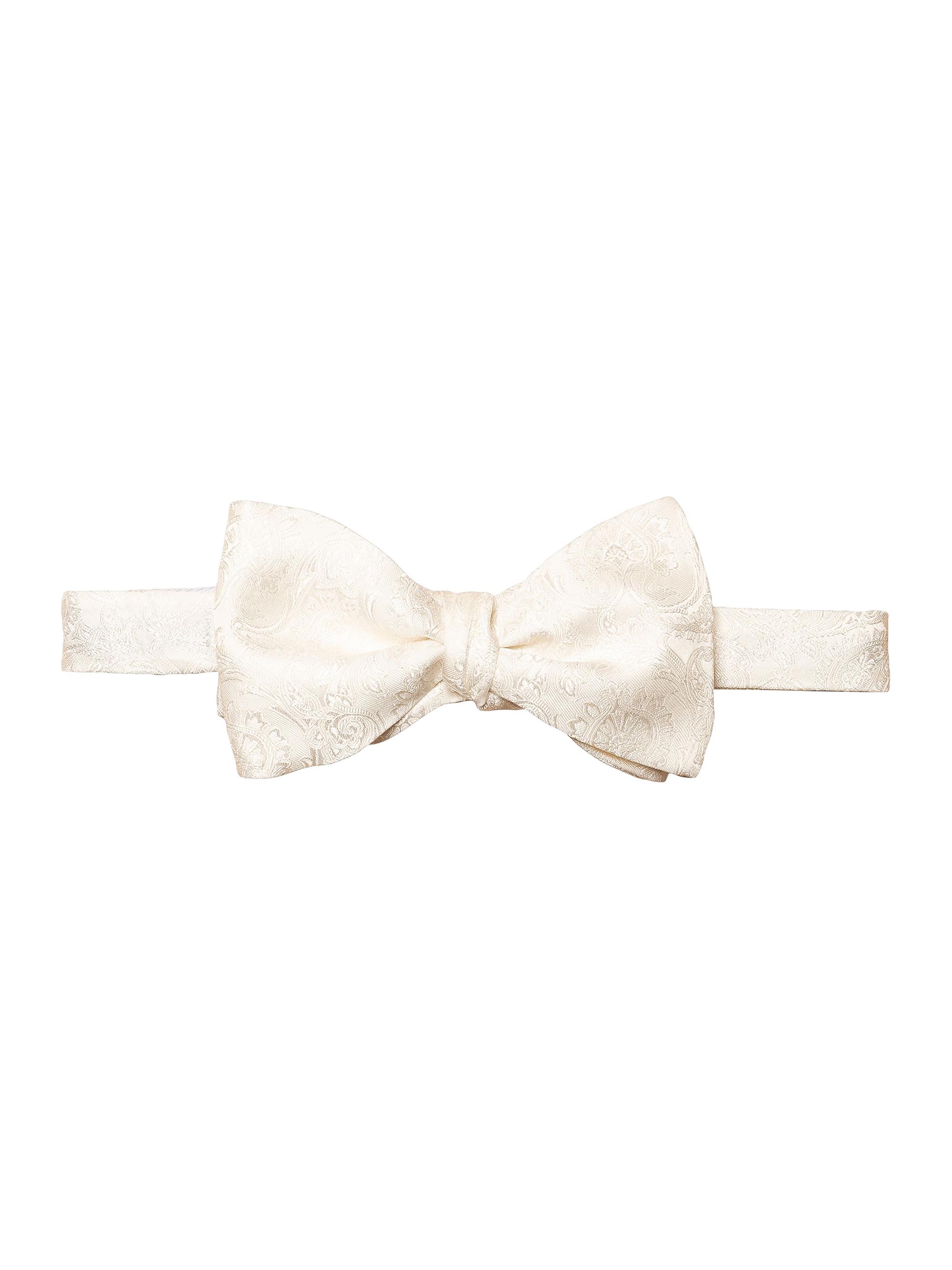 Eton Men's Silk Ready-Tied Bow Tie - White | Thumbnail 4