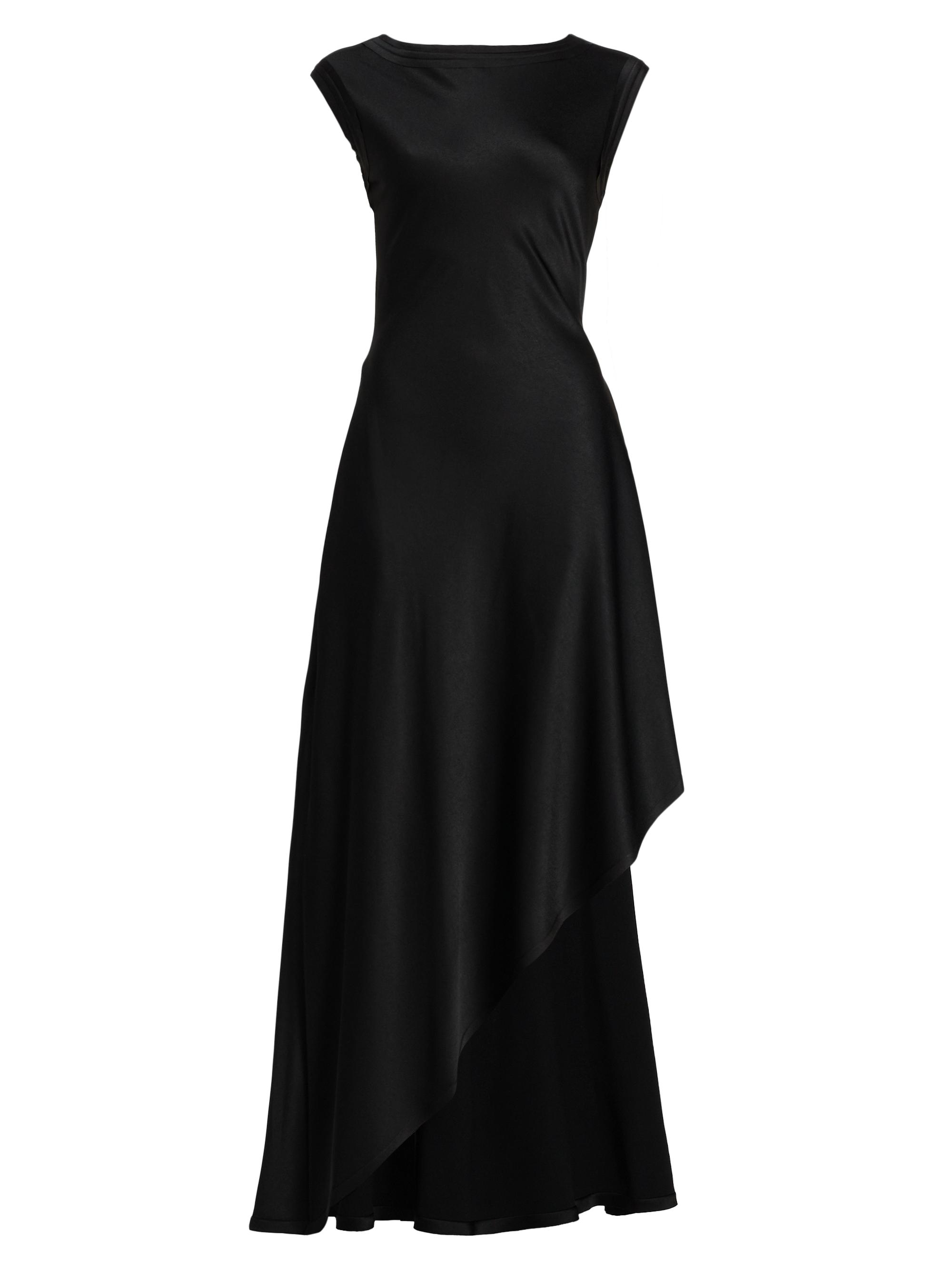Jason Wu Collection Women's Asymmetric Satin Fit & Flare Gown - Black