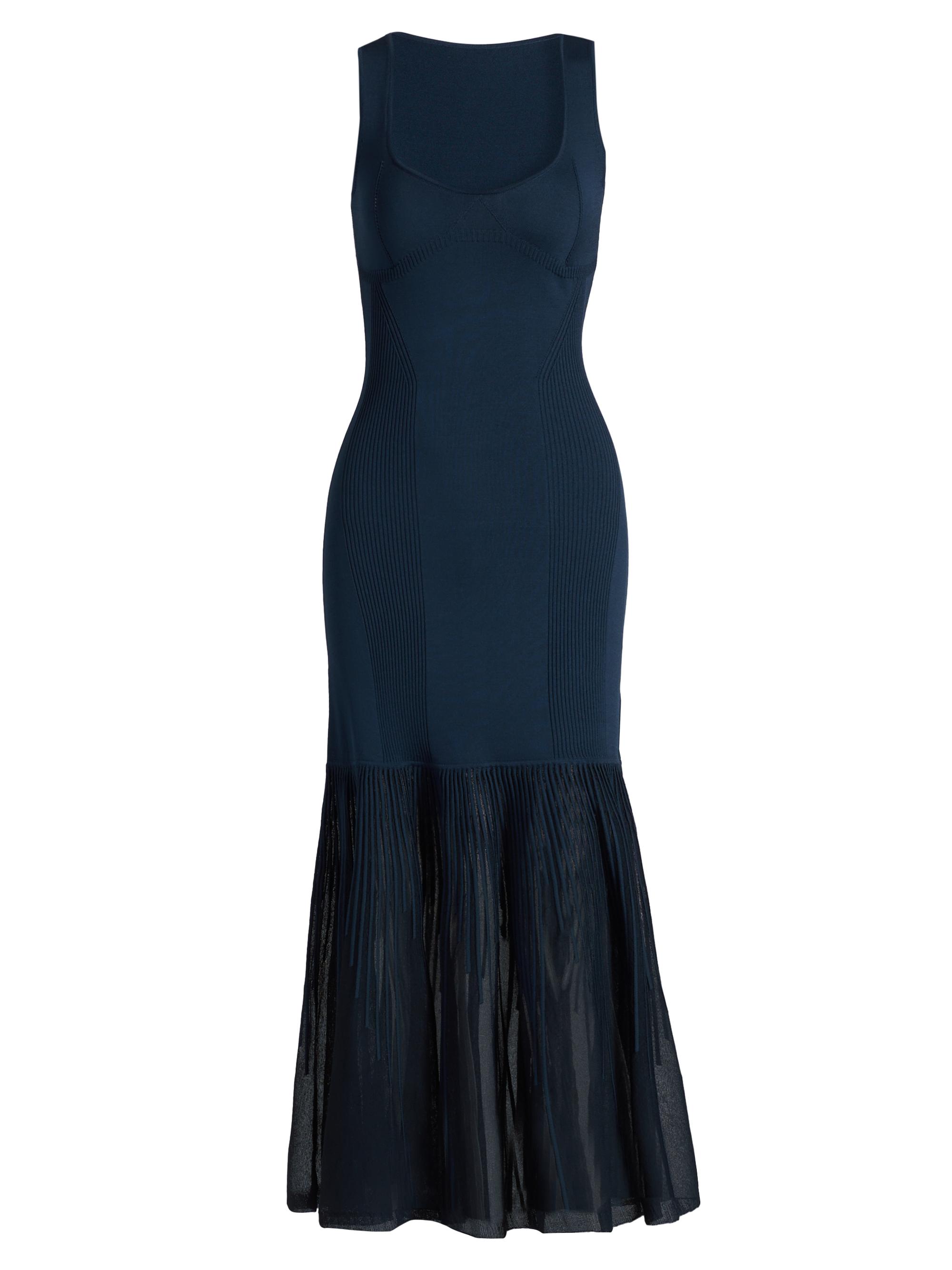 Jason Wu Collection Women's Pointelle Degrade Knit Cocktail Dress - Navy