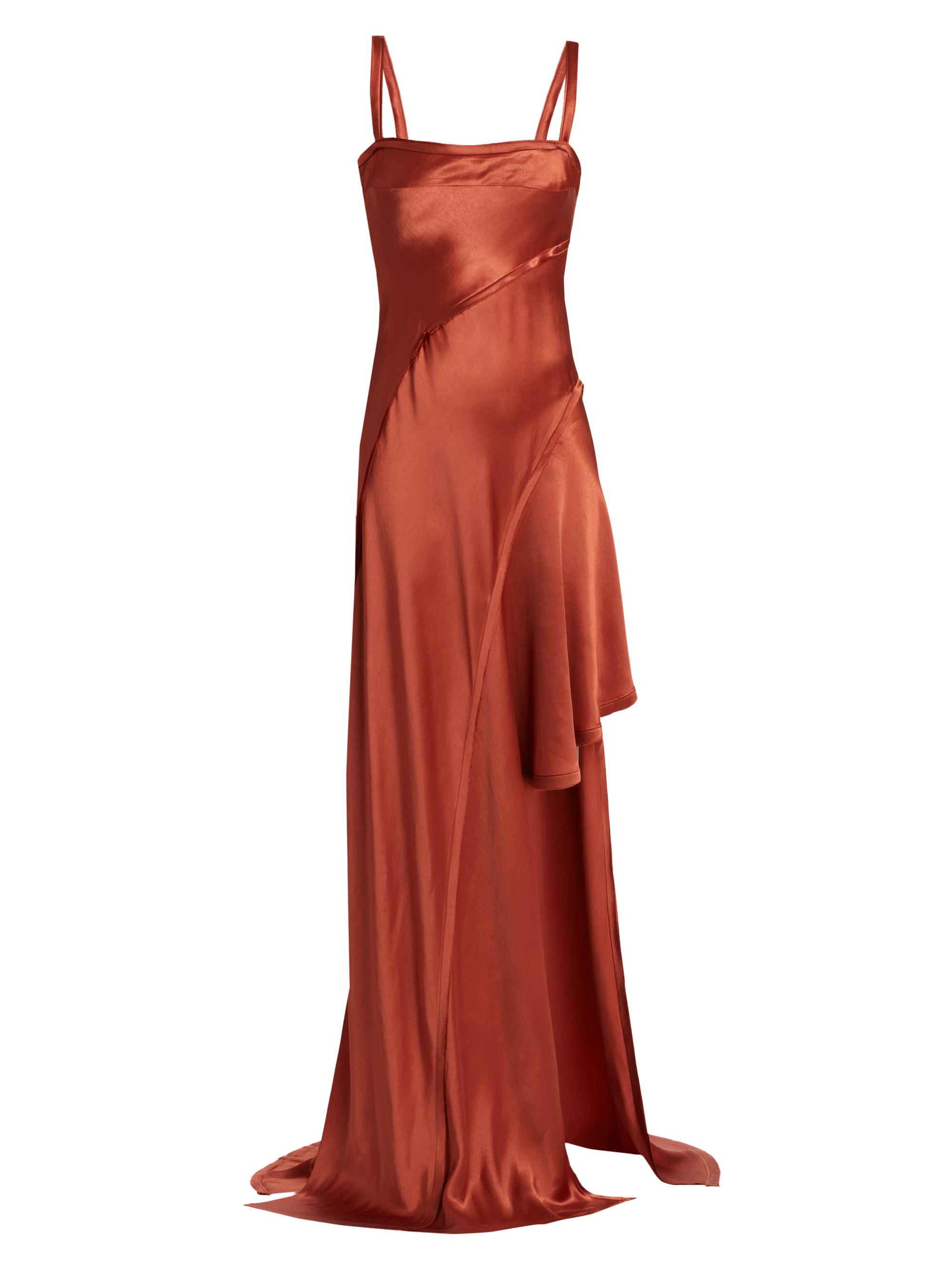 Jason Wu Collection Women's Crinkled Satin Bias Slip Gown - Pink Ginger