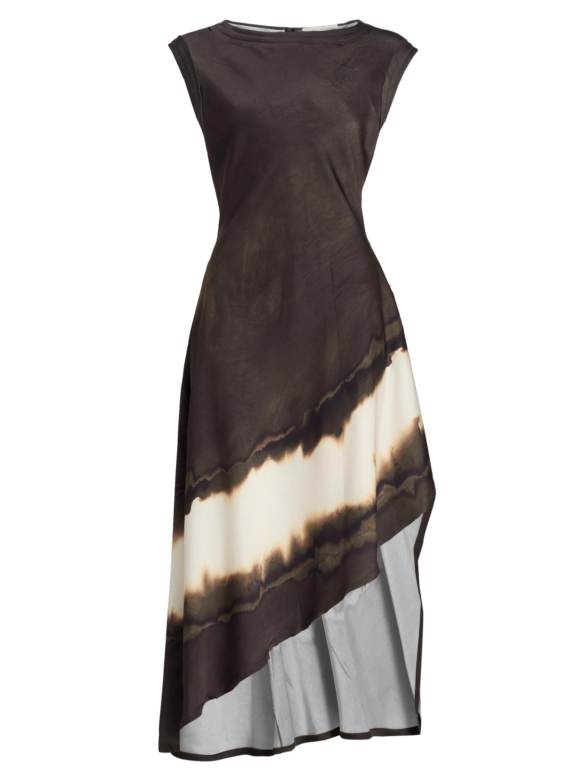 Jason Wu Collection Burned Striped Asymmetric Midi-Dress | Saks Fifth Avenue