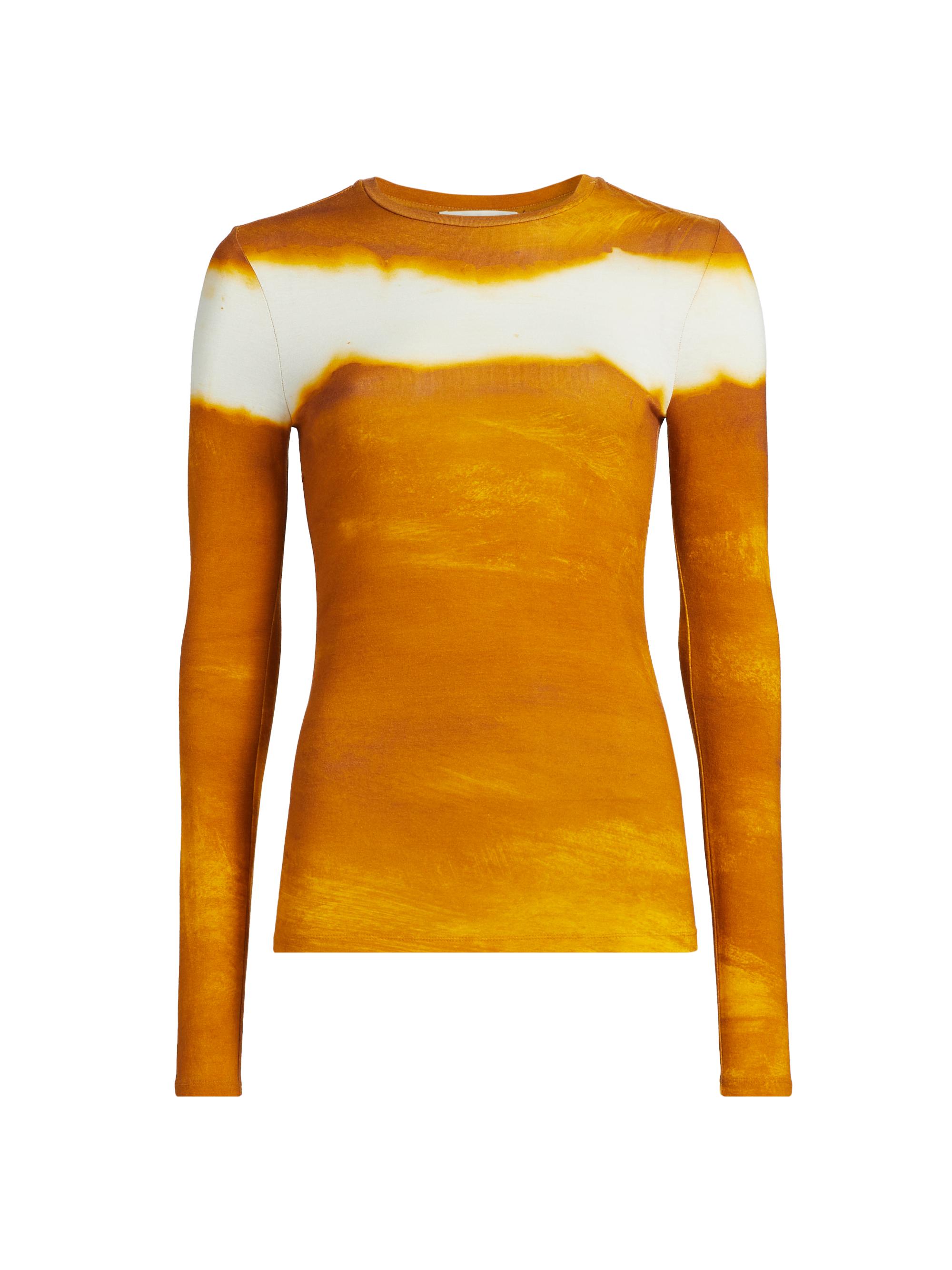 Jason Wu Collection Women's Painted Stripe Jersey Top - Marigold Calico