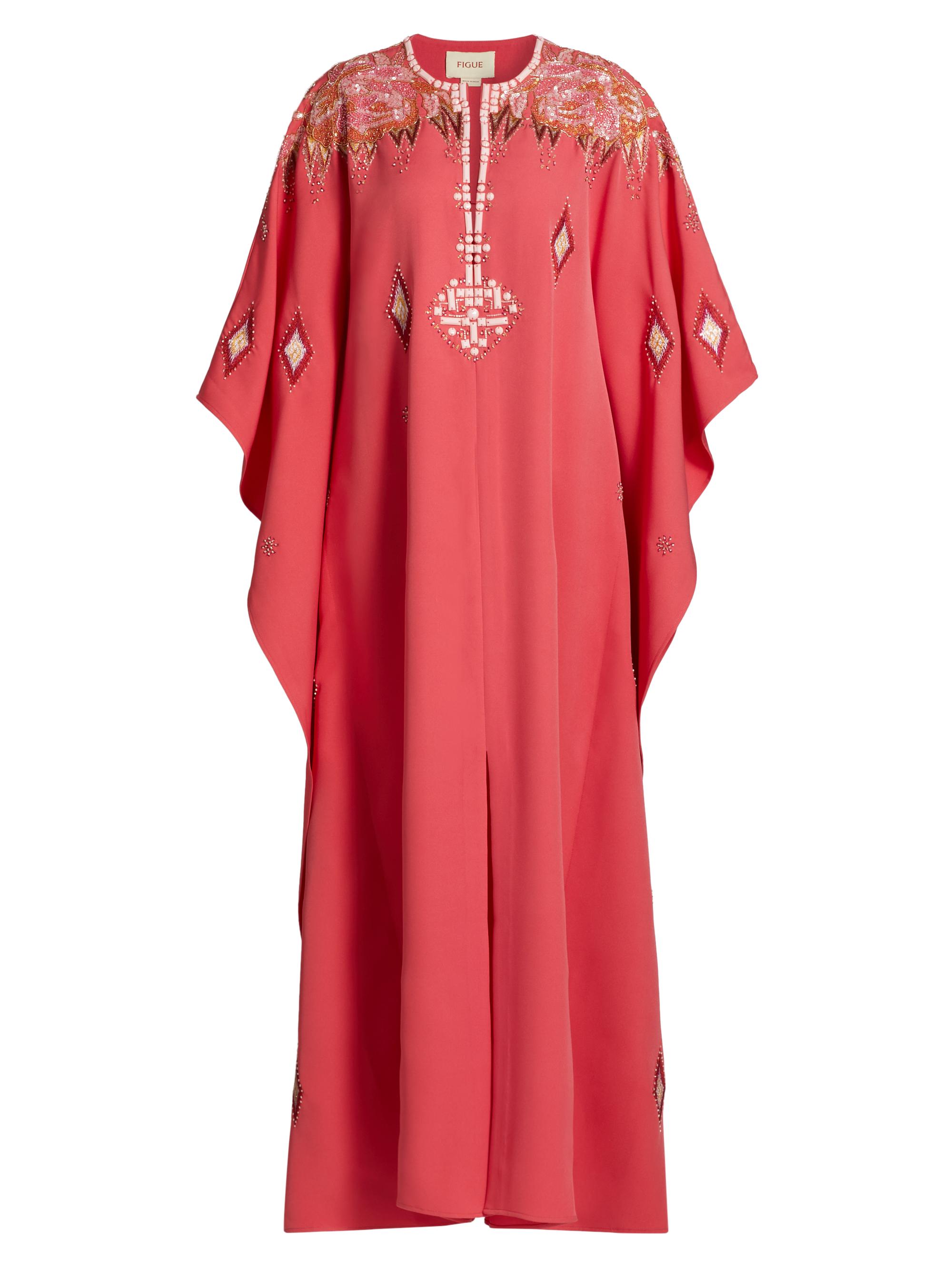 Figue Women's Autumn Embellished Split-Neck Caftan - Sun