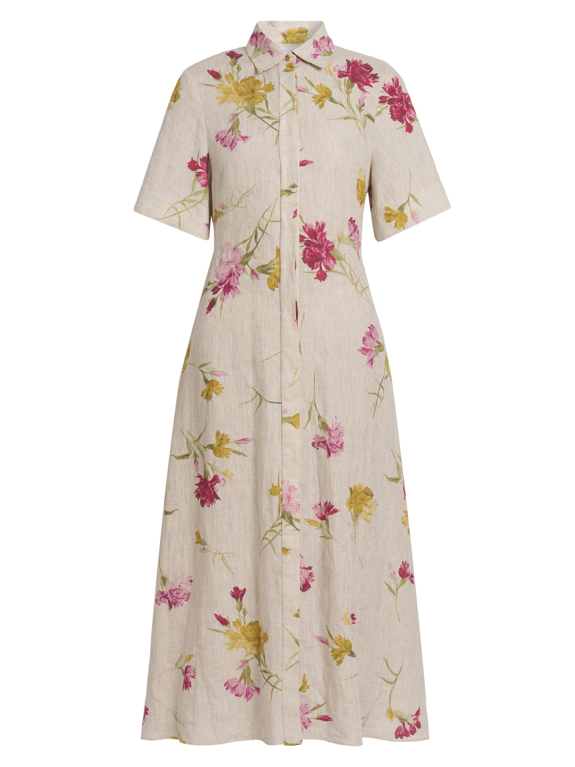 Erdem Women's Floral Short-Sleeve Shirtdress - Dancing Carnation Multi