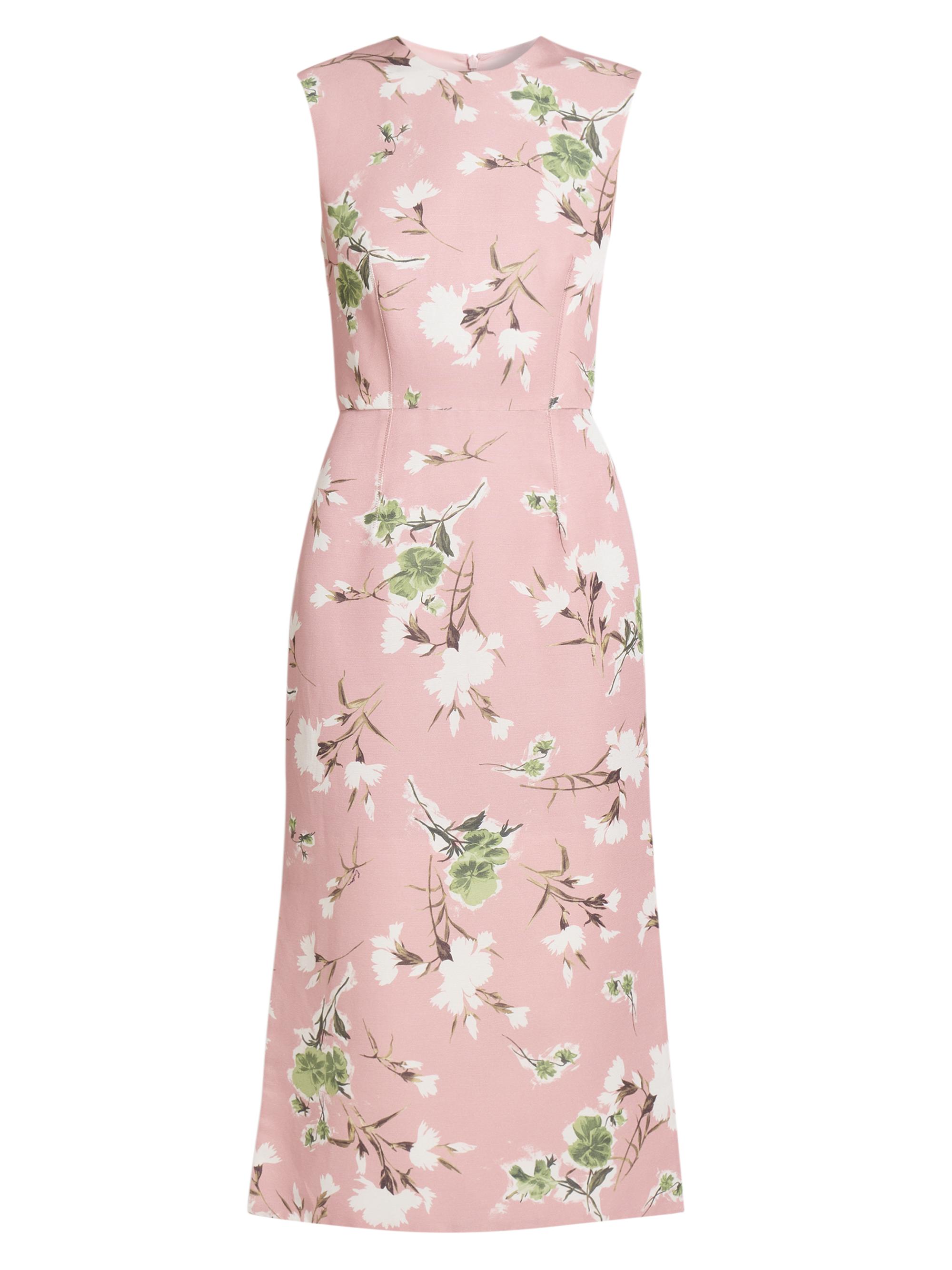 Erdem Women's Floral Sleeveless Midi Pencil Dress - Marguerite Floral Pink