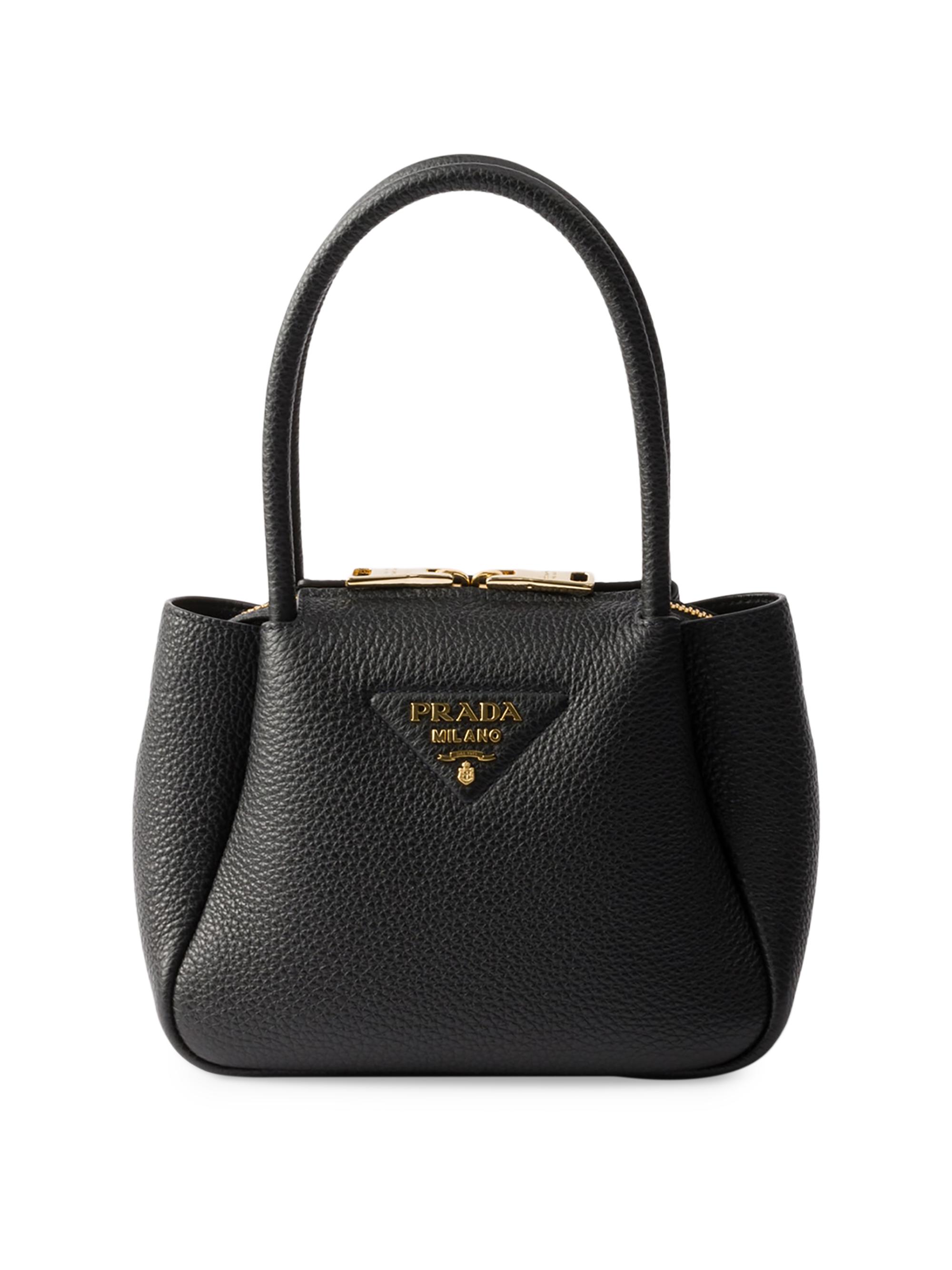 Prada Large Leather Top Handle Bag | Saks Fifth Avenue