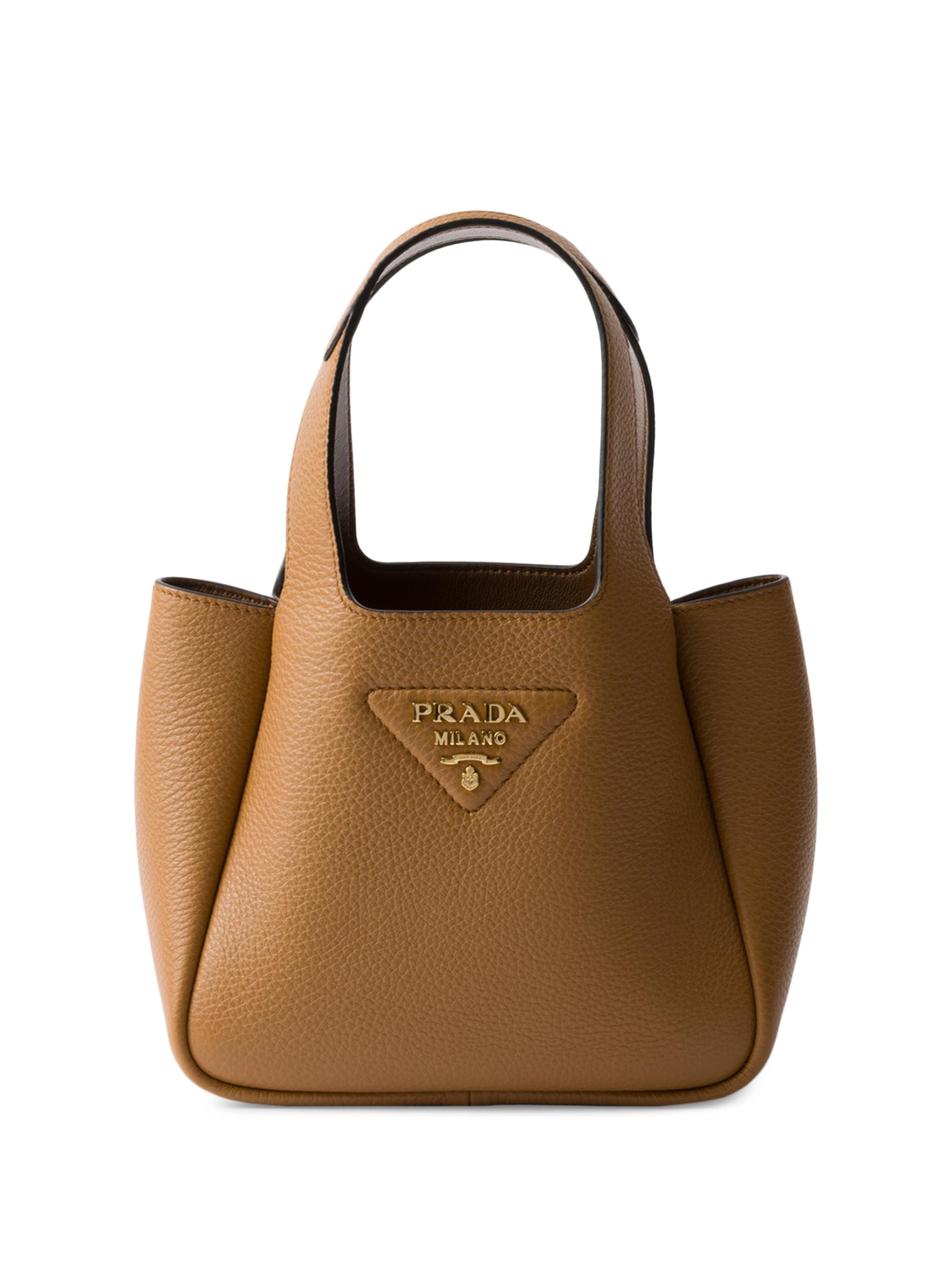 Prada Women's Leather Mini Top Handle bag - Brown