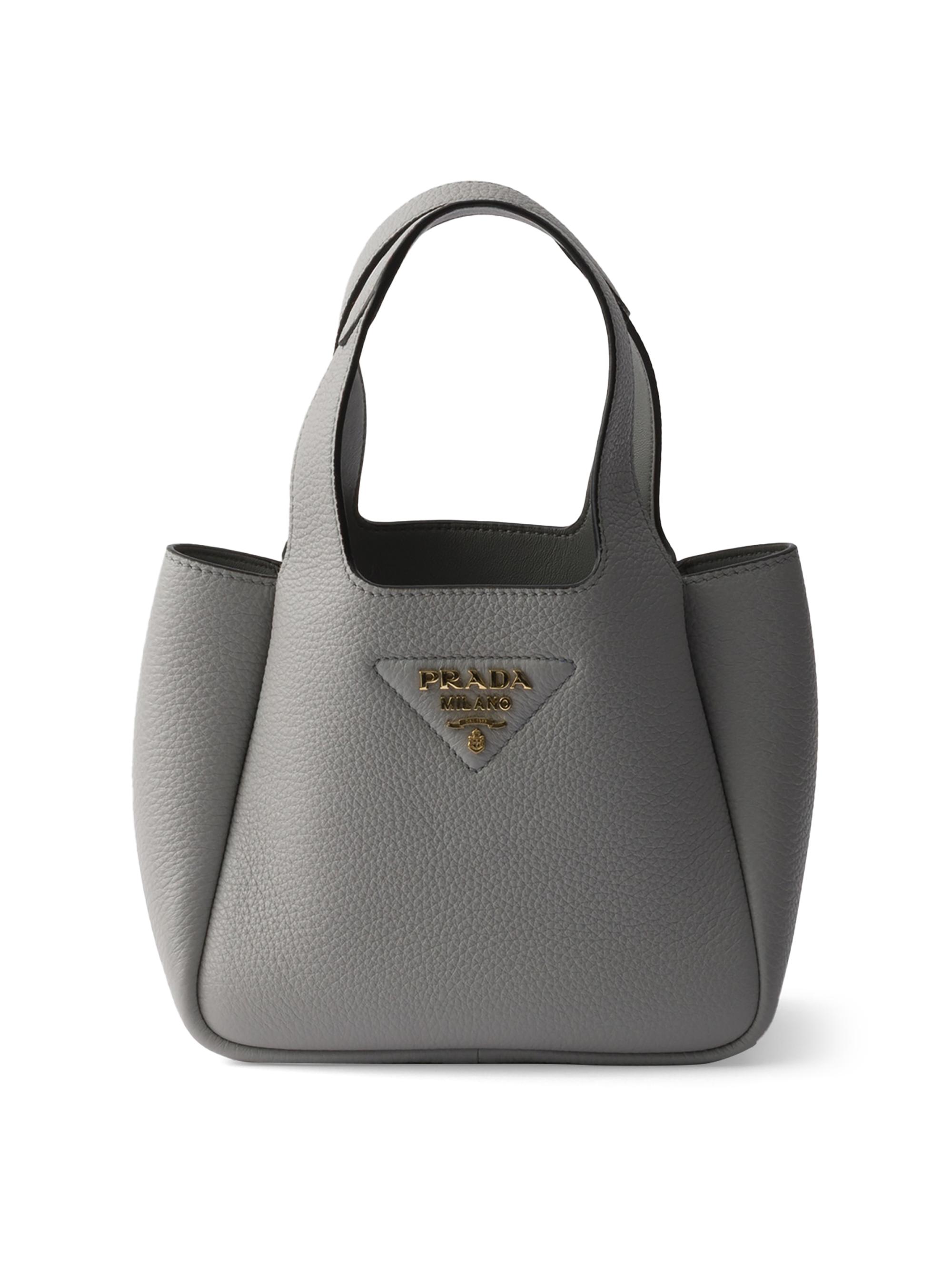 Prada Women's Leather Mini Top Handle bag - Grey