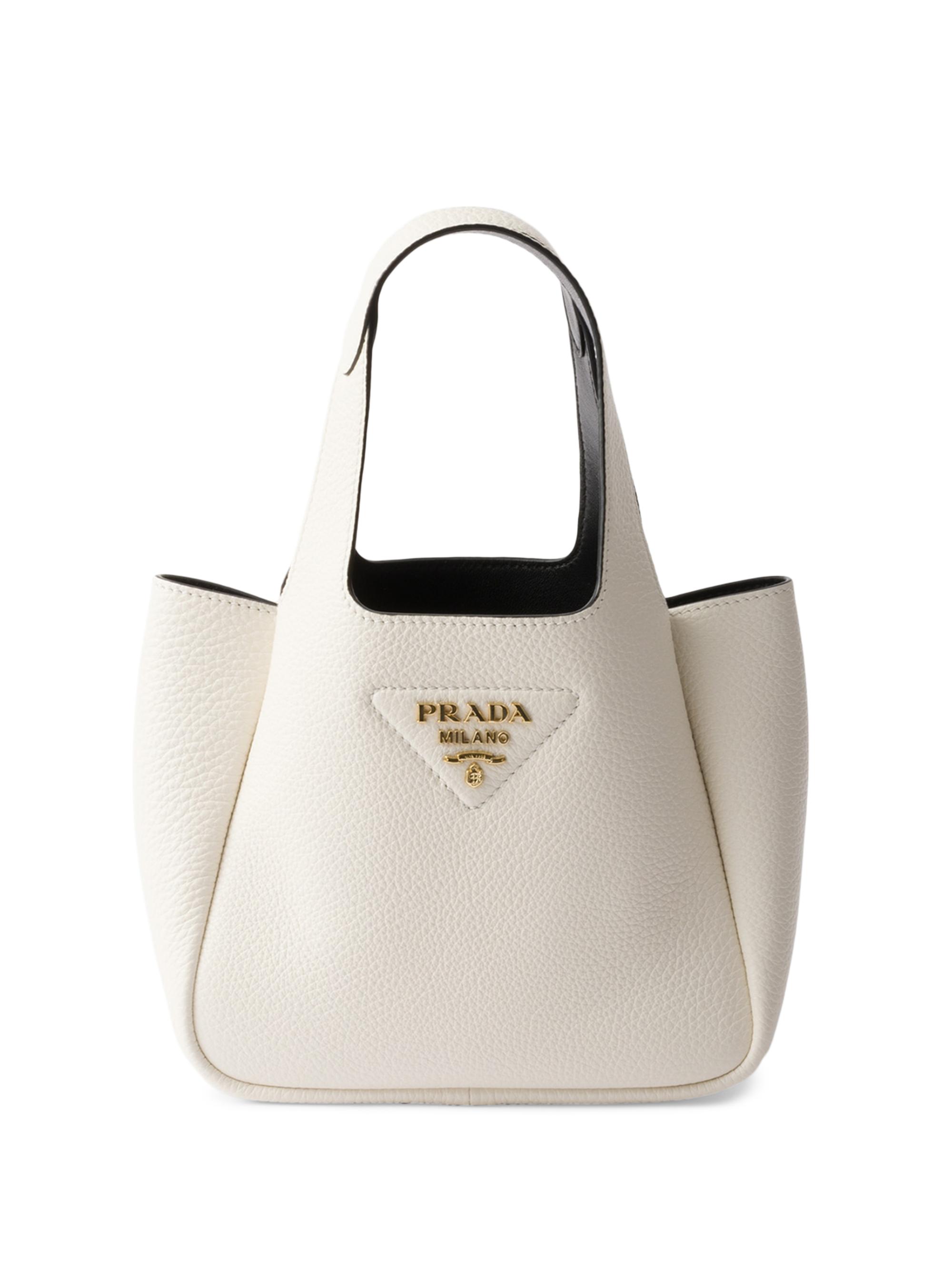 Prada Women's Leather Mini Top Handle bag - White