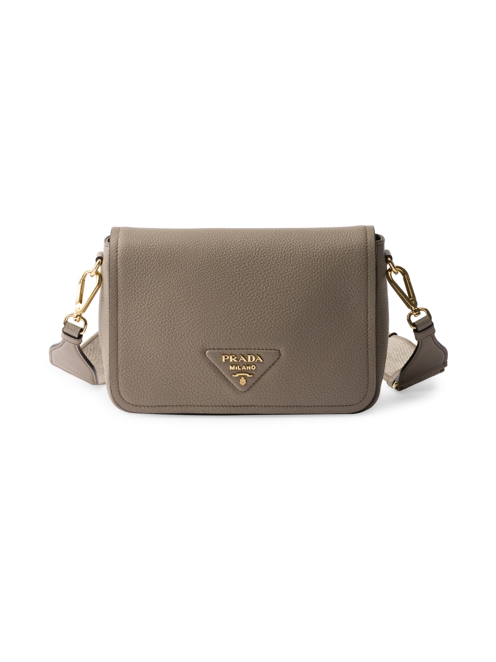 Prada Women's Leather Shoulder Bag - Grey