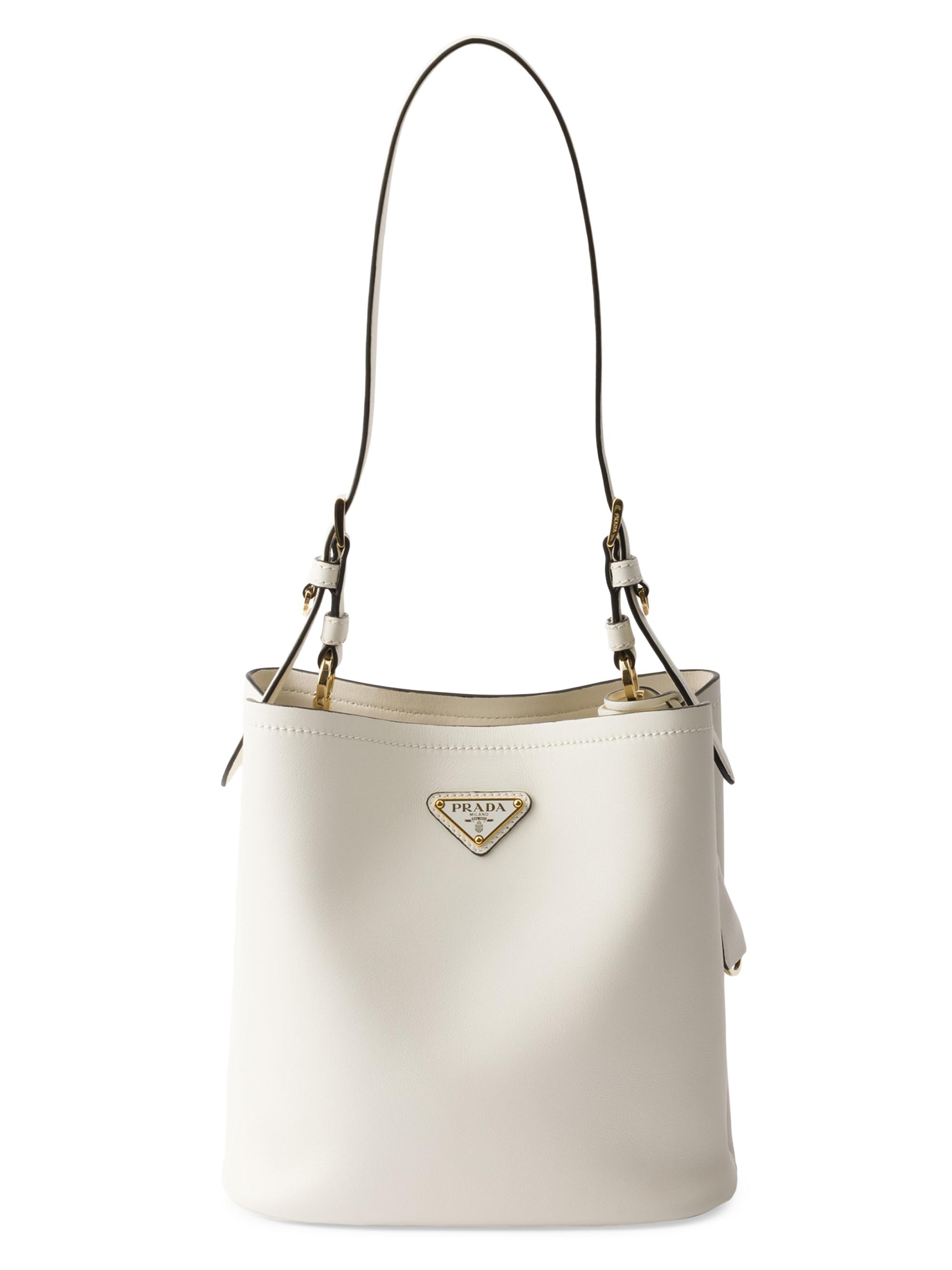 Prada Women's  Leather Bucket Bag - White