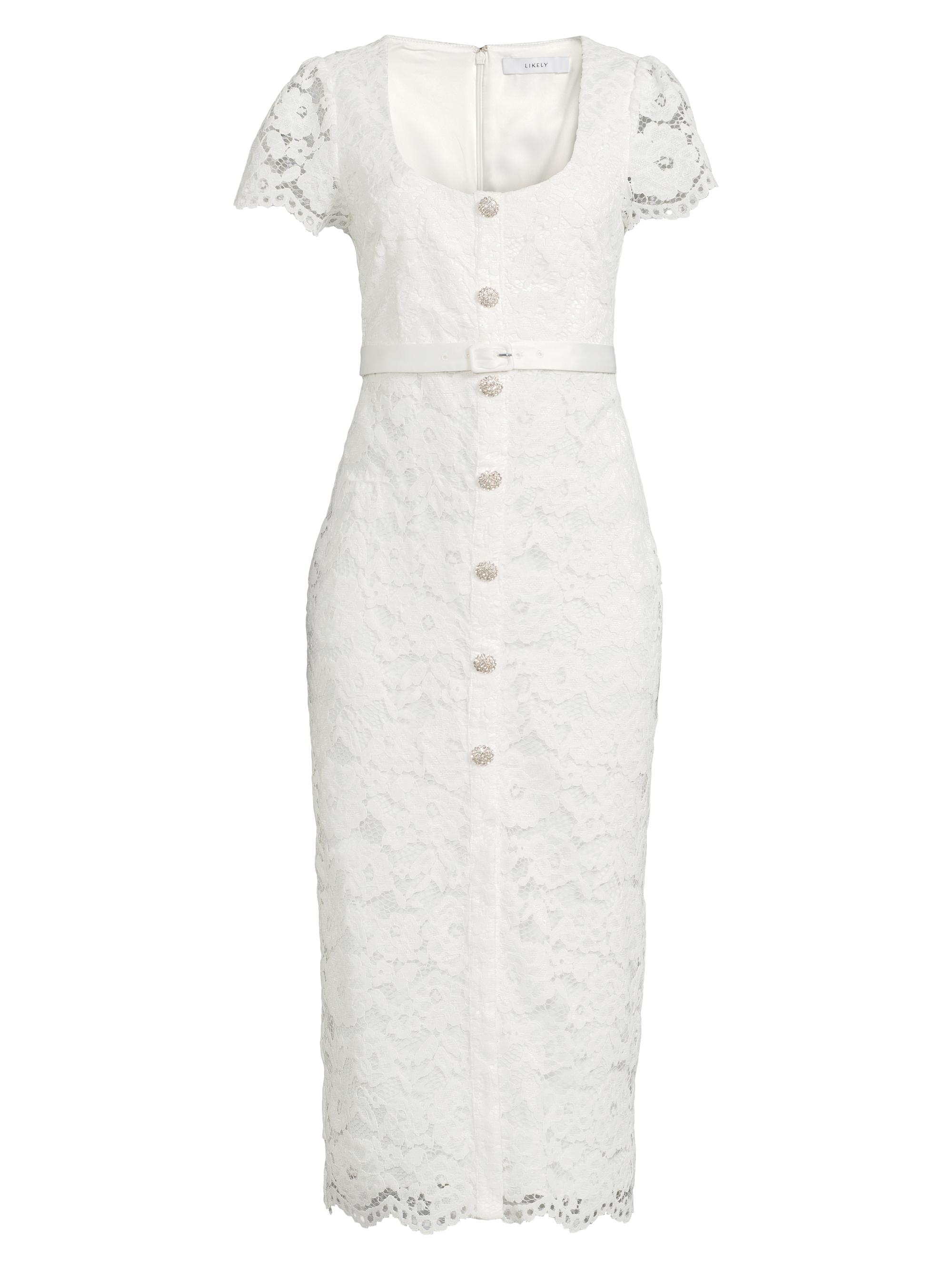 Likely Women's Drop 7 Dilana Guipure Lace Midi-Dress - White