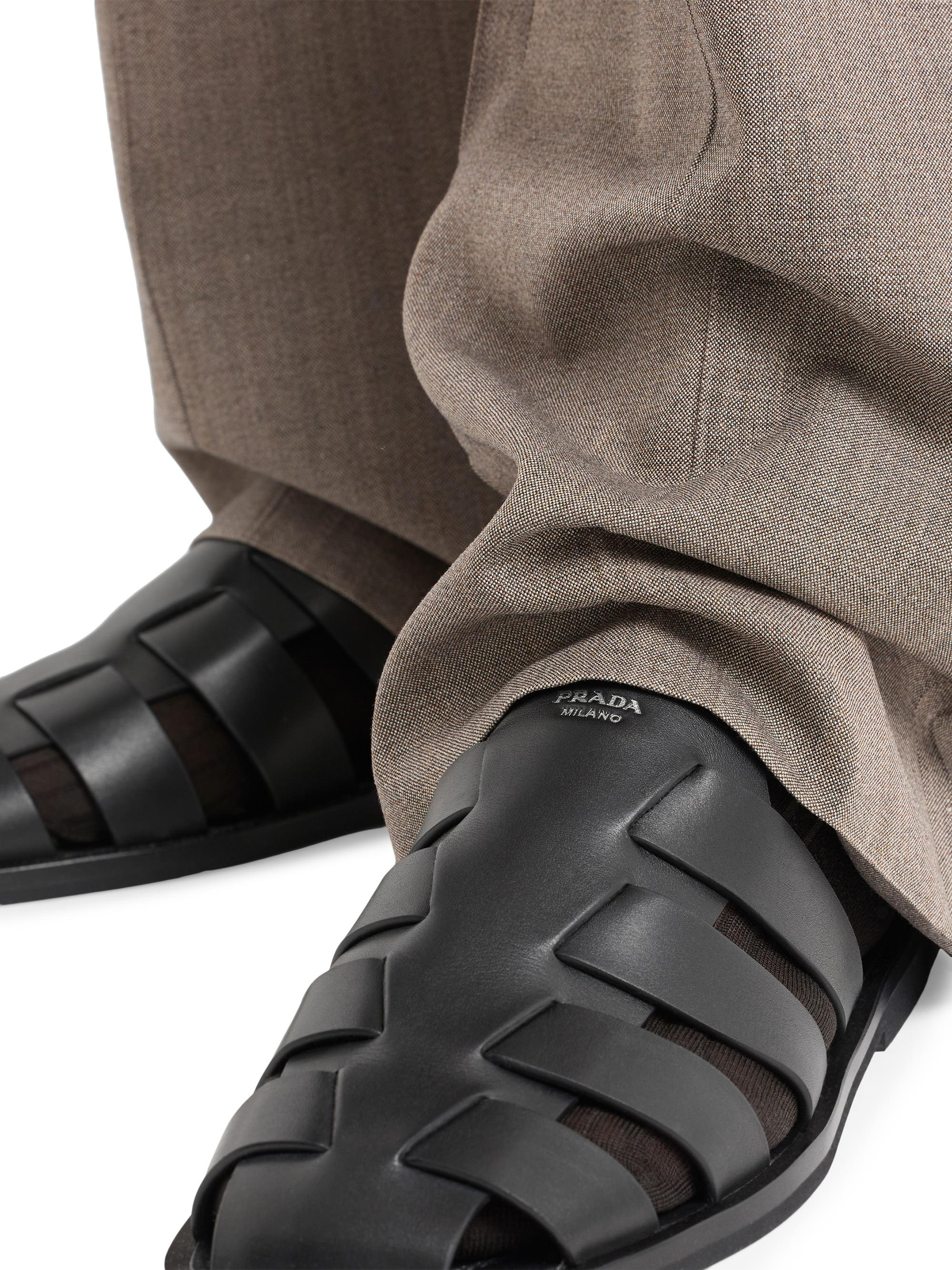 Prada Leather Fisherman Mules | Saks Fifth Avenue