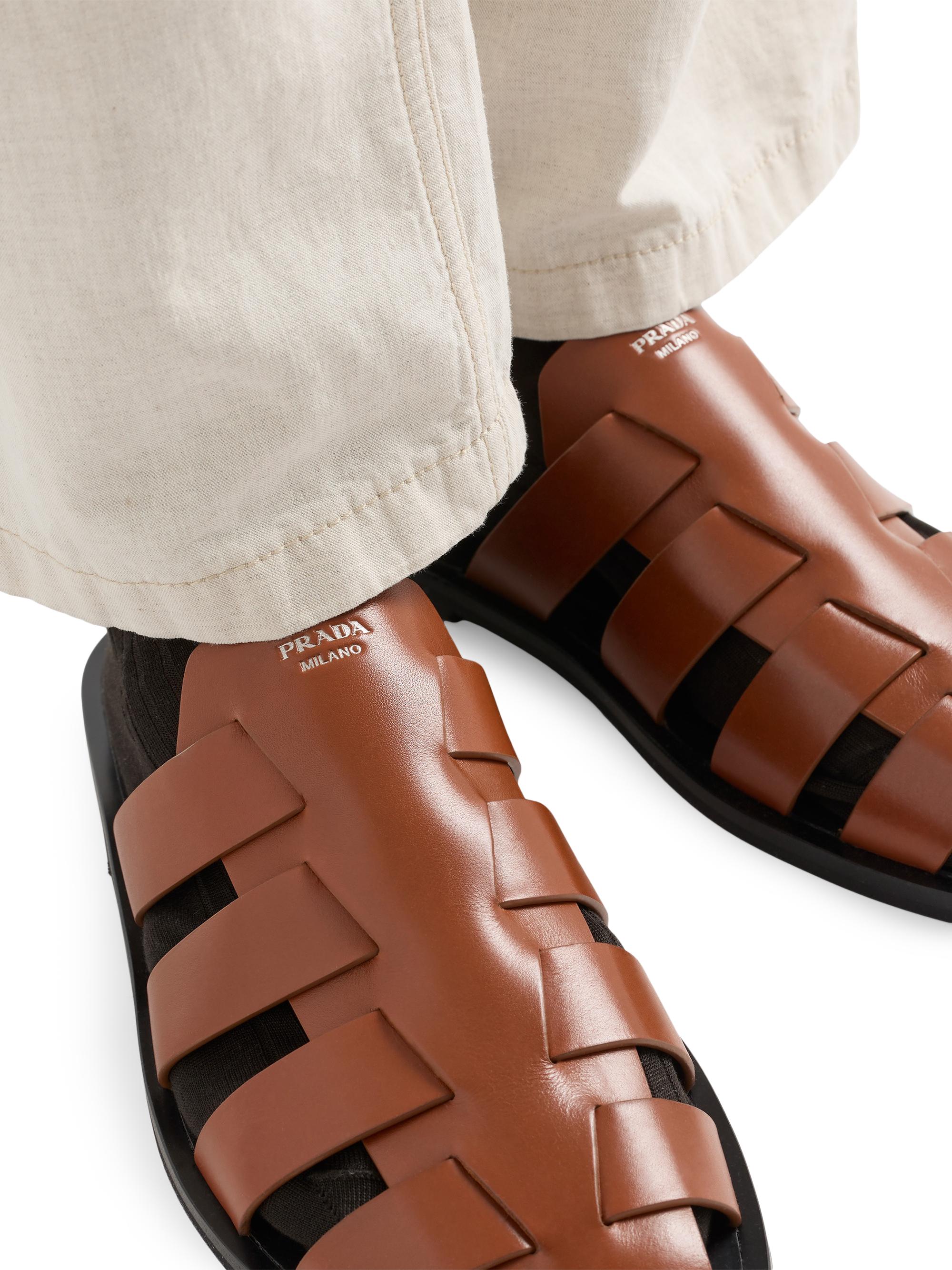 Prada Leather Fisherman Mules | Saks Fifth Avenue