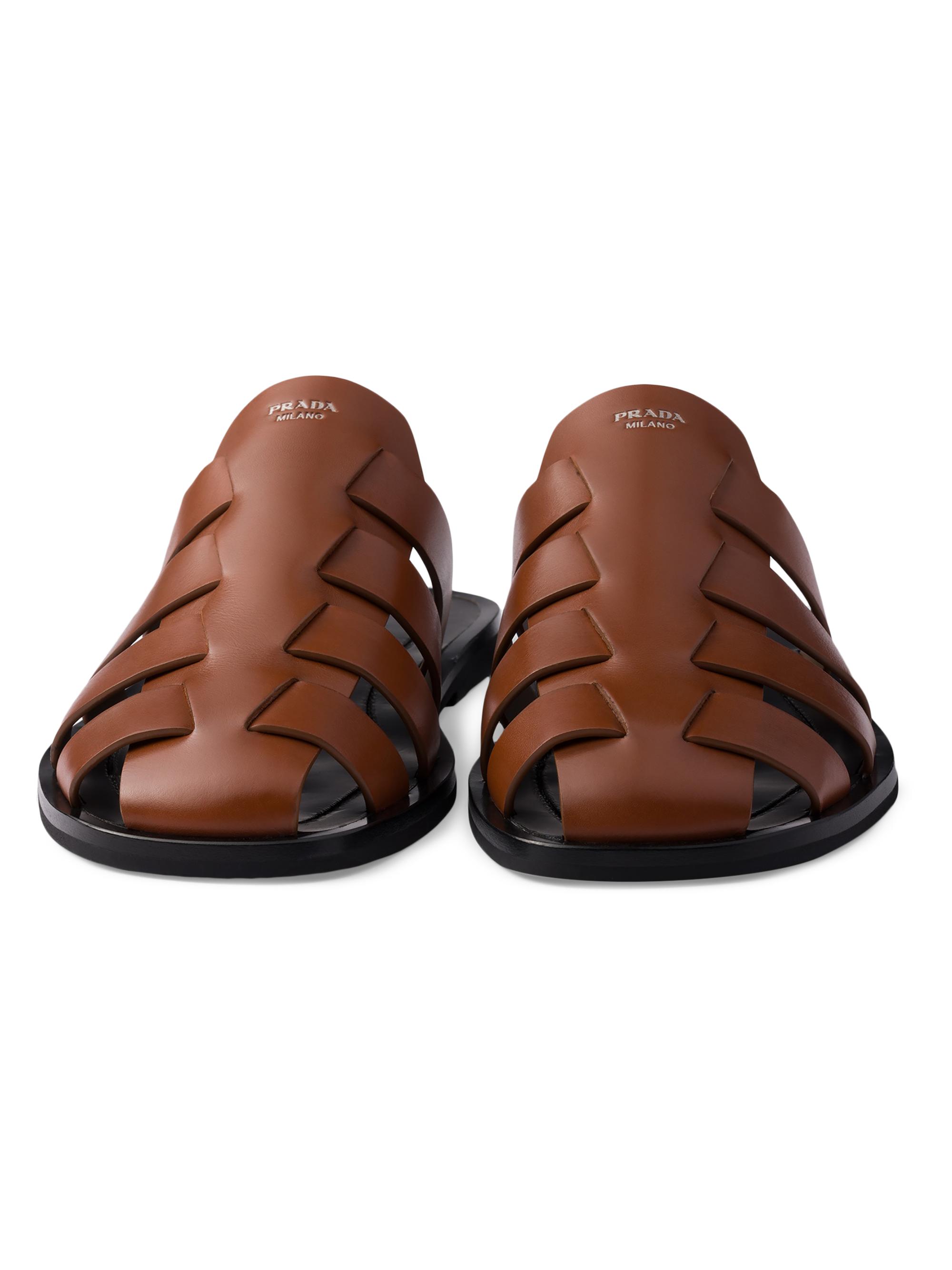 Prada Leather Fisherman Mules | Saks Fifth Avenue