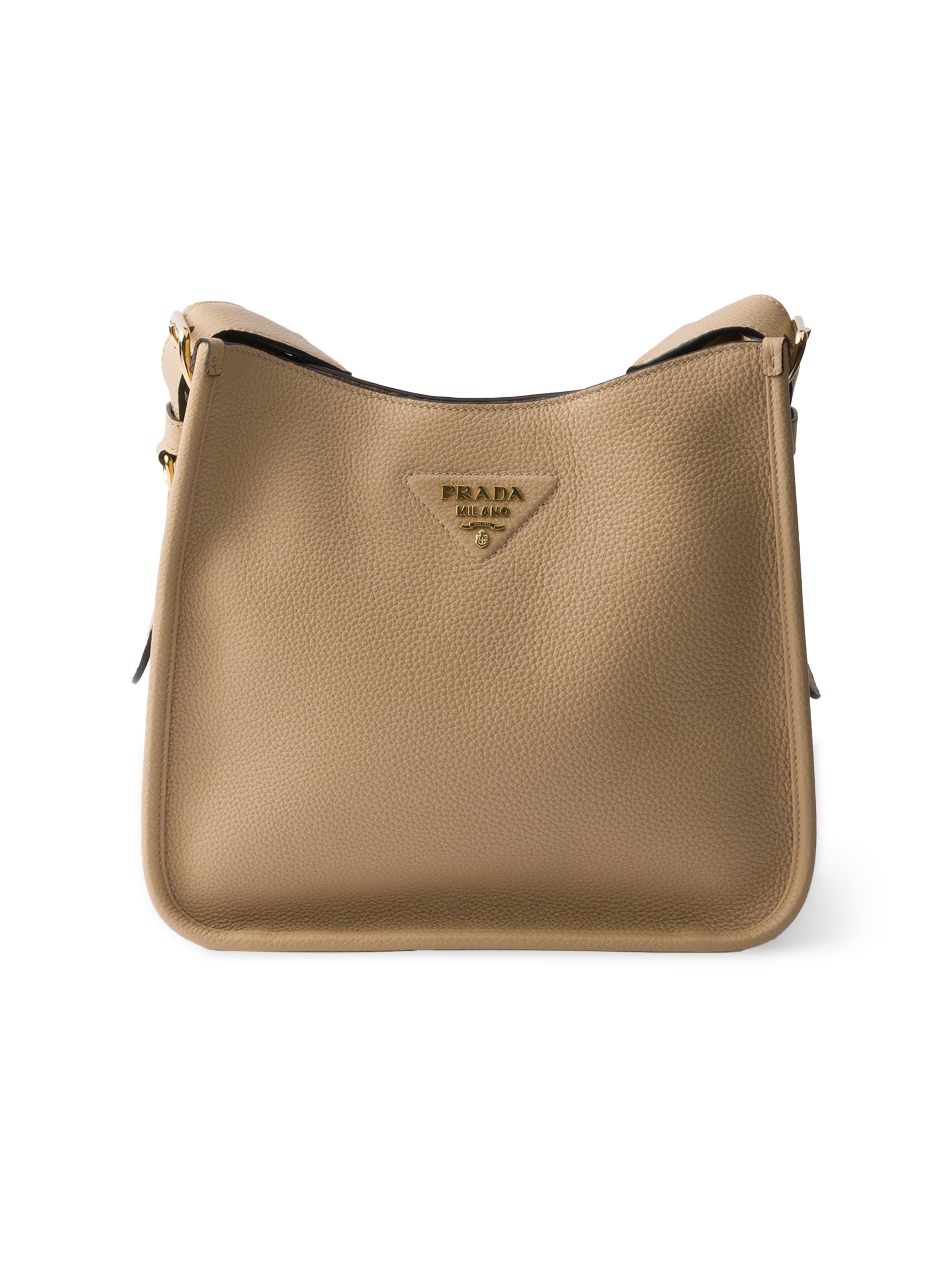 Prada Women's  Leather Shoulder Bag - Beige Khaki