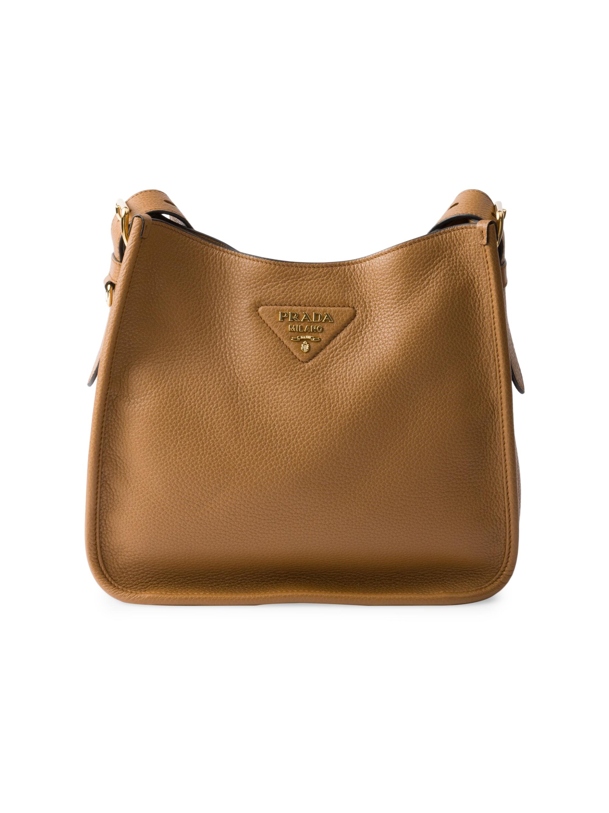 Prada Women's  Leather Shoulder Bag - Brown