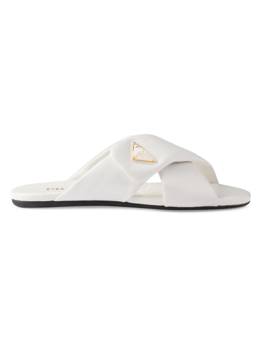 【日本入手困難】Padded nappa leather slides Prada Padded Nappa Leather Slides | Saks Fifth Avenue