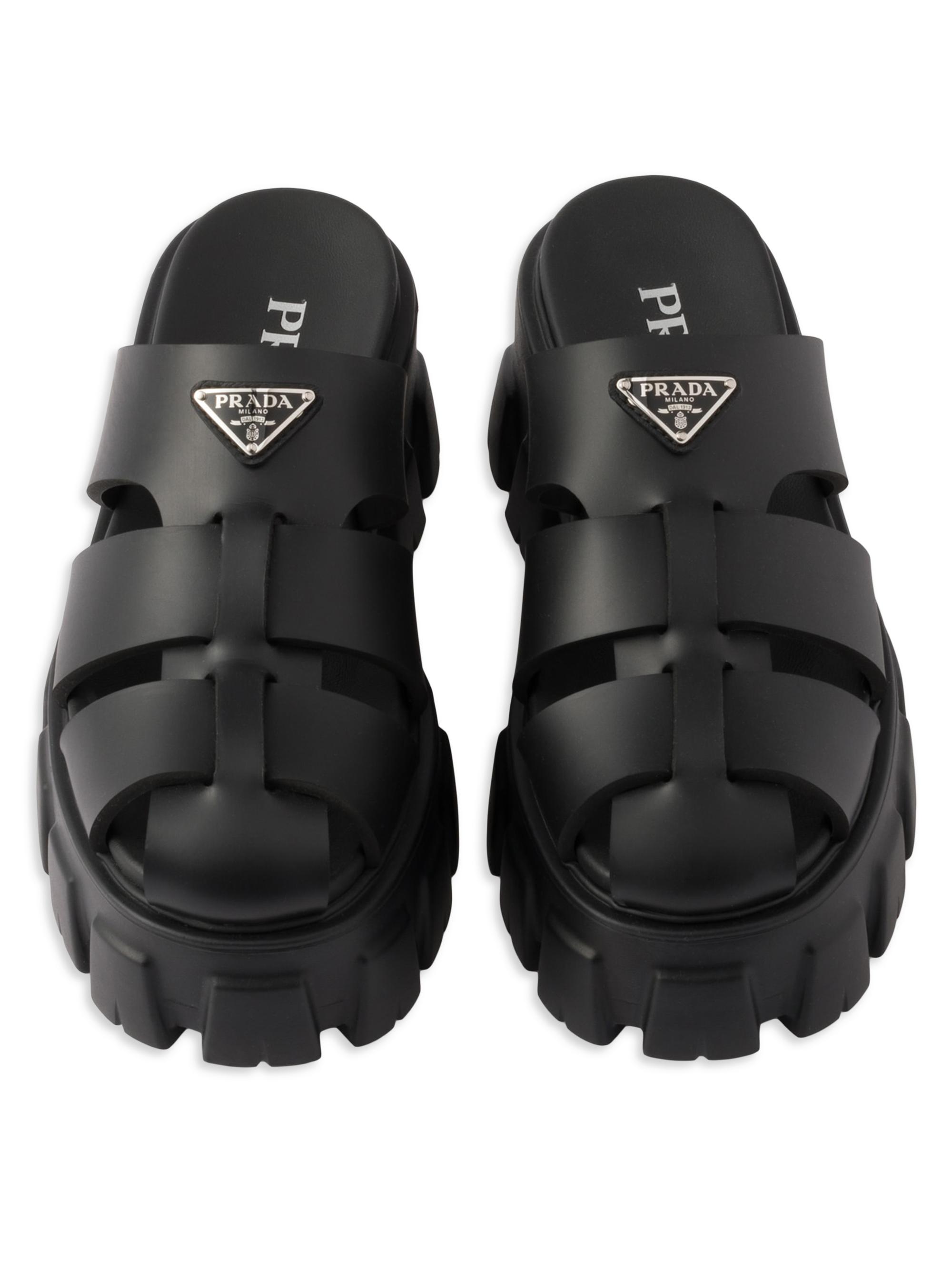 Prada Monolith Rubber Mules | Saks Fifth Avenue