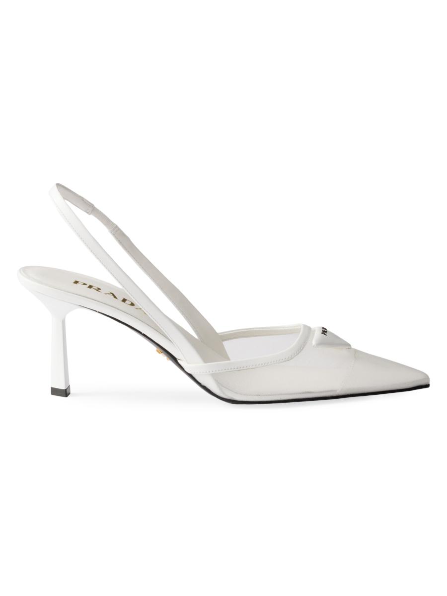 Prada Mesh Fabric Slingback Pumps | Saks Fifth Avenue