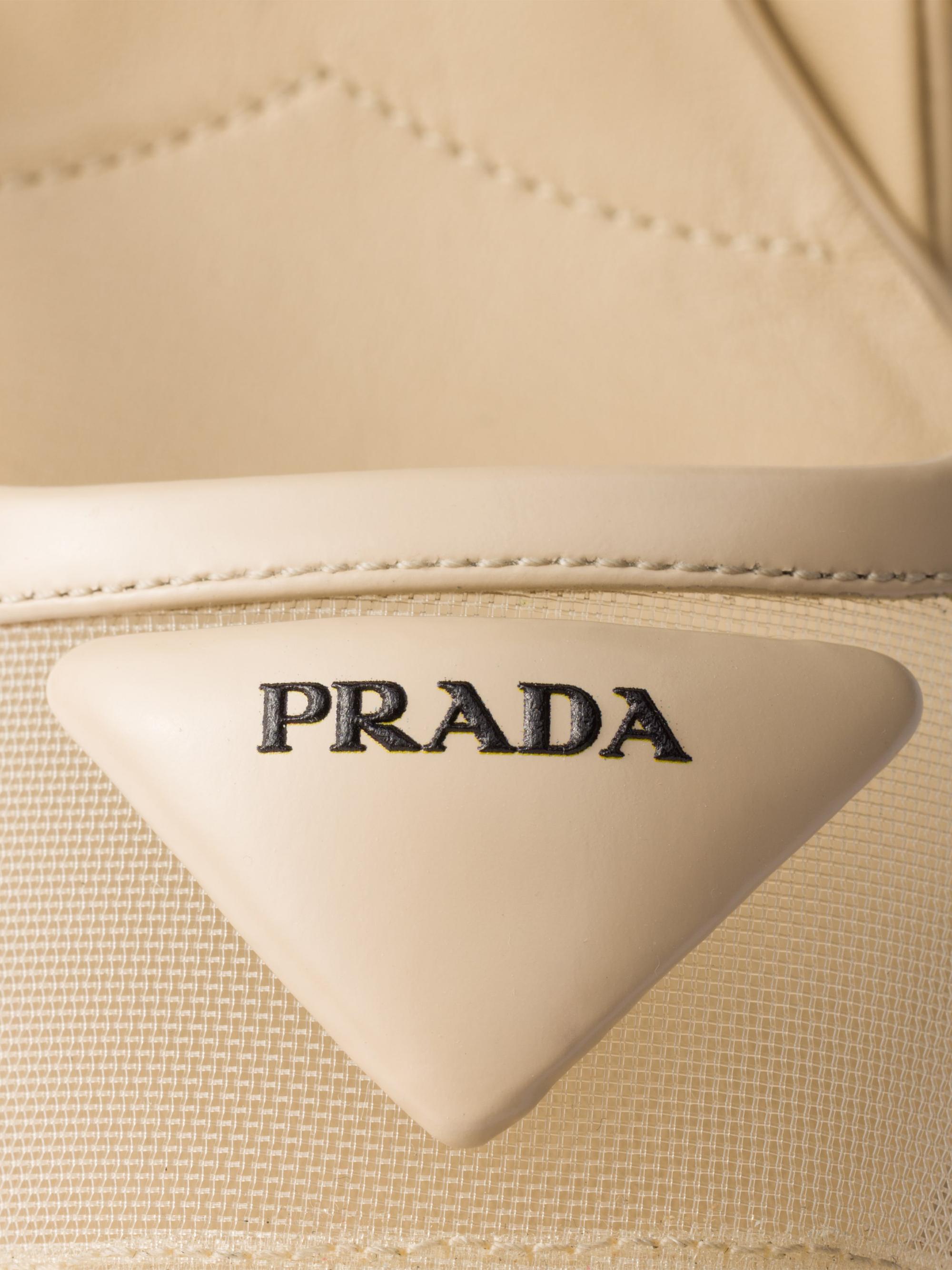 Mesh Fabric Slingback Pumps