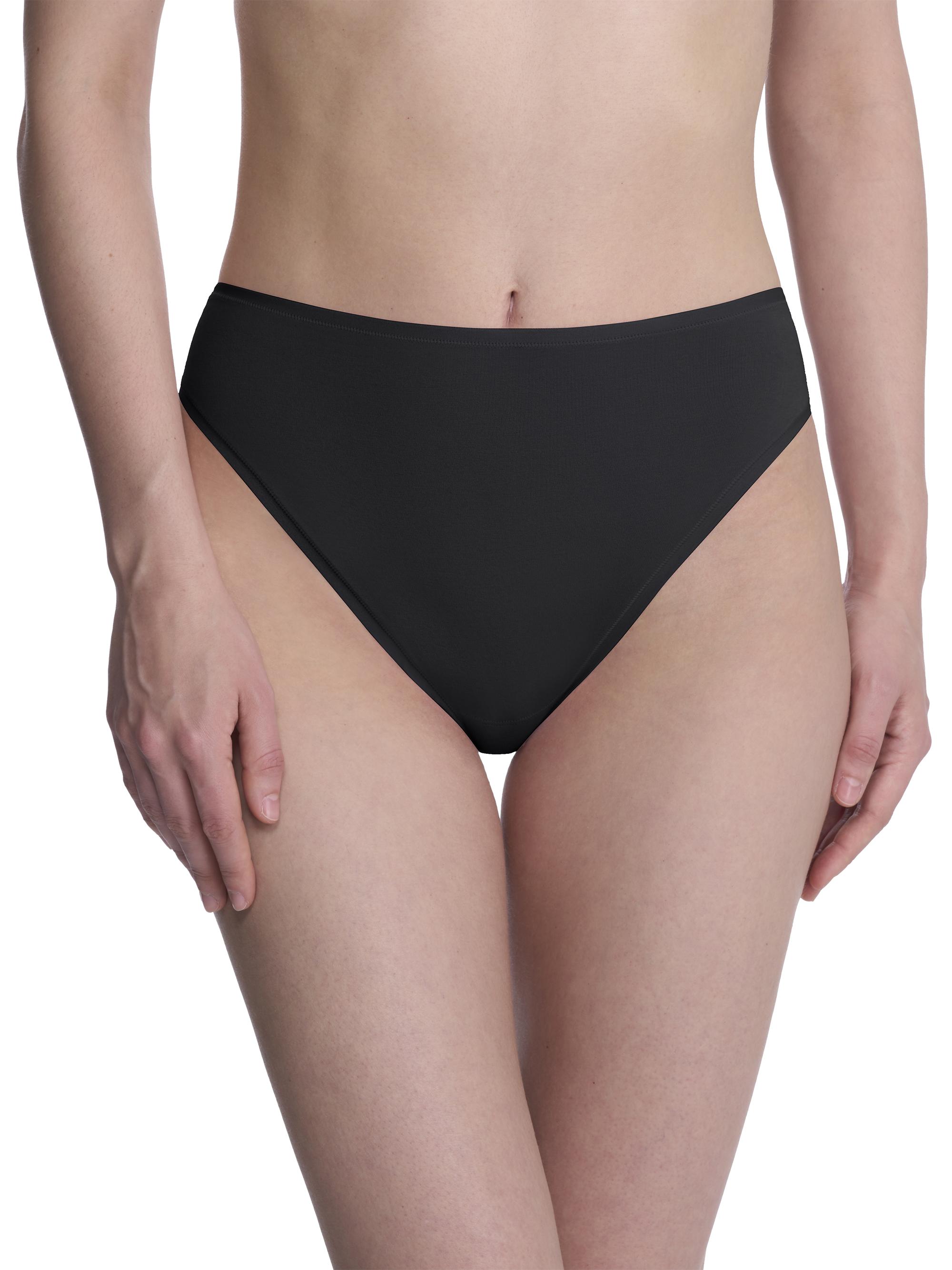 Natori Women's Bliss Bare Cotton High Cut Brief - Black