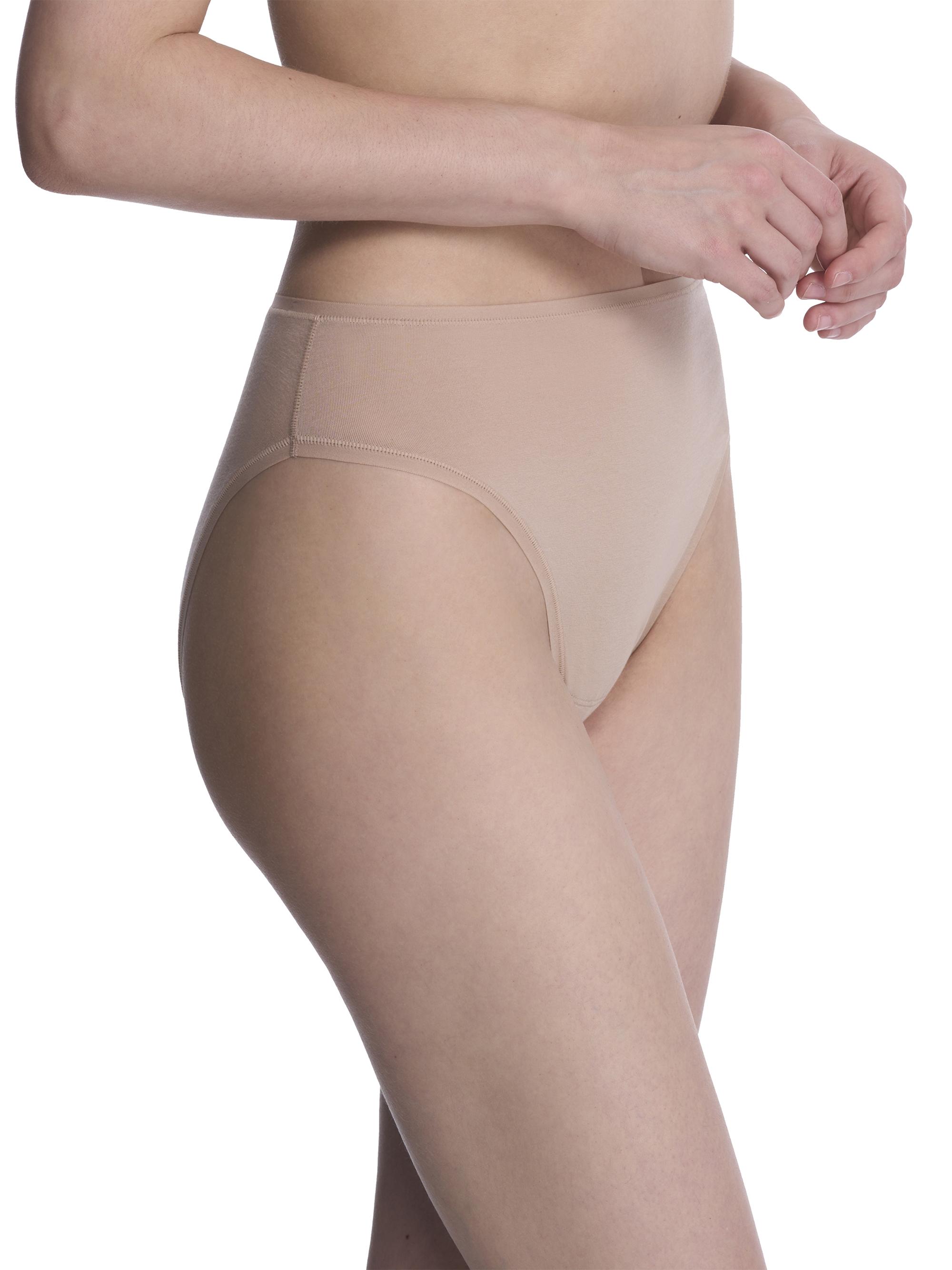 Natori Women's Bliss Bare Cotton High Cut Brief - Cafe | Thumbnail 2
