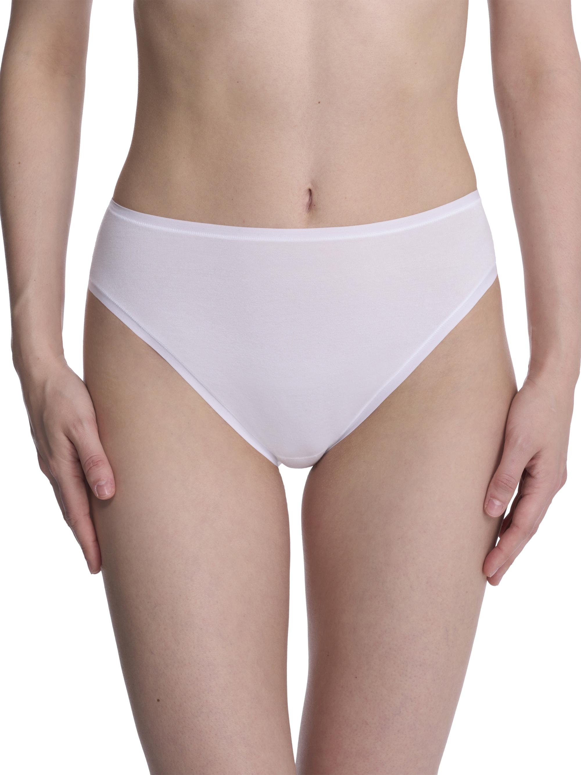 Natori Women's Bliss Bare Cotton High Cut Brief - White